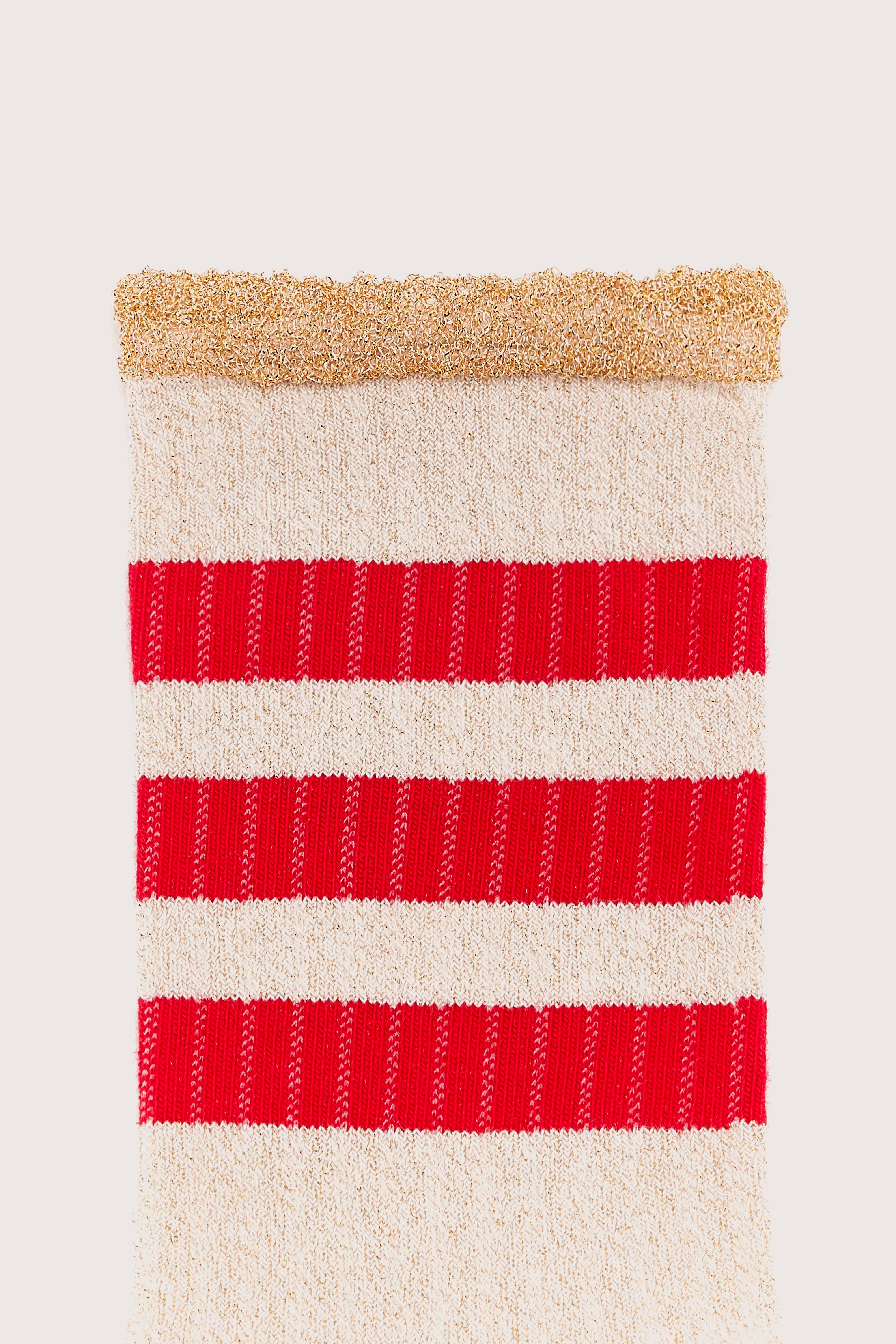 Chaussettes Mi-mollet Byor - Ecru / Gold / Massai red Pour Fille | Bellerose