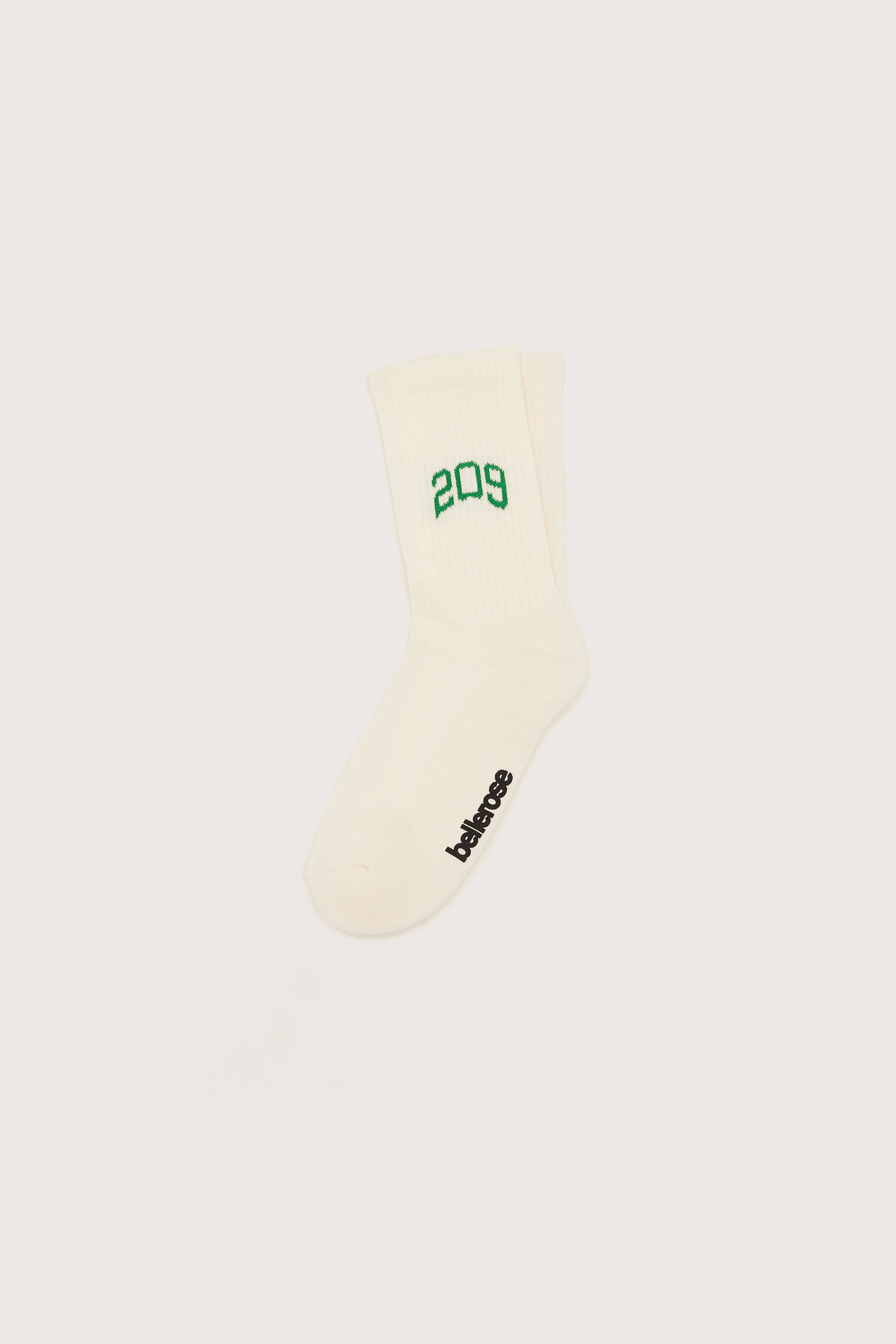 Basil Crew Socks - Clover / Ecru For Boys | Bellerose