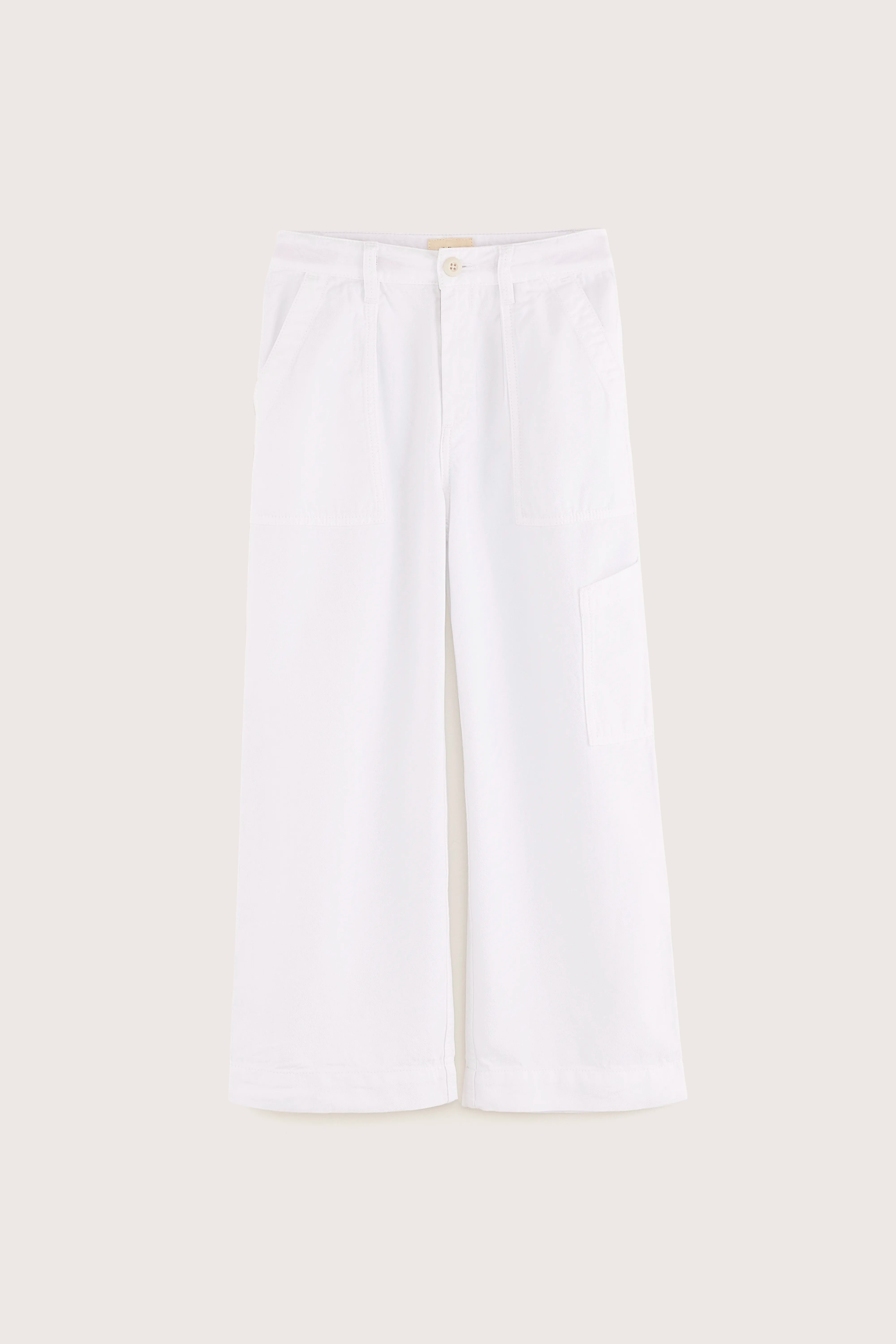 Prisha Worker Trousers - White For Girls | Bellerose