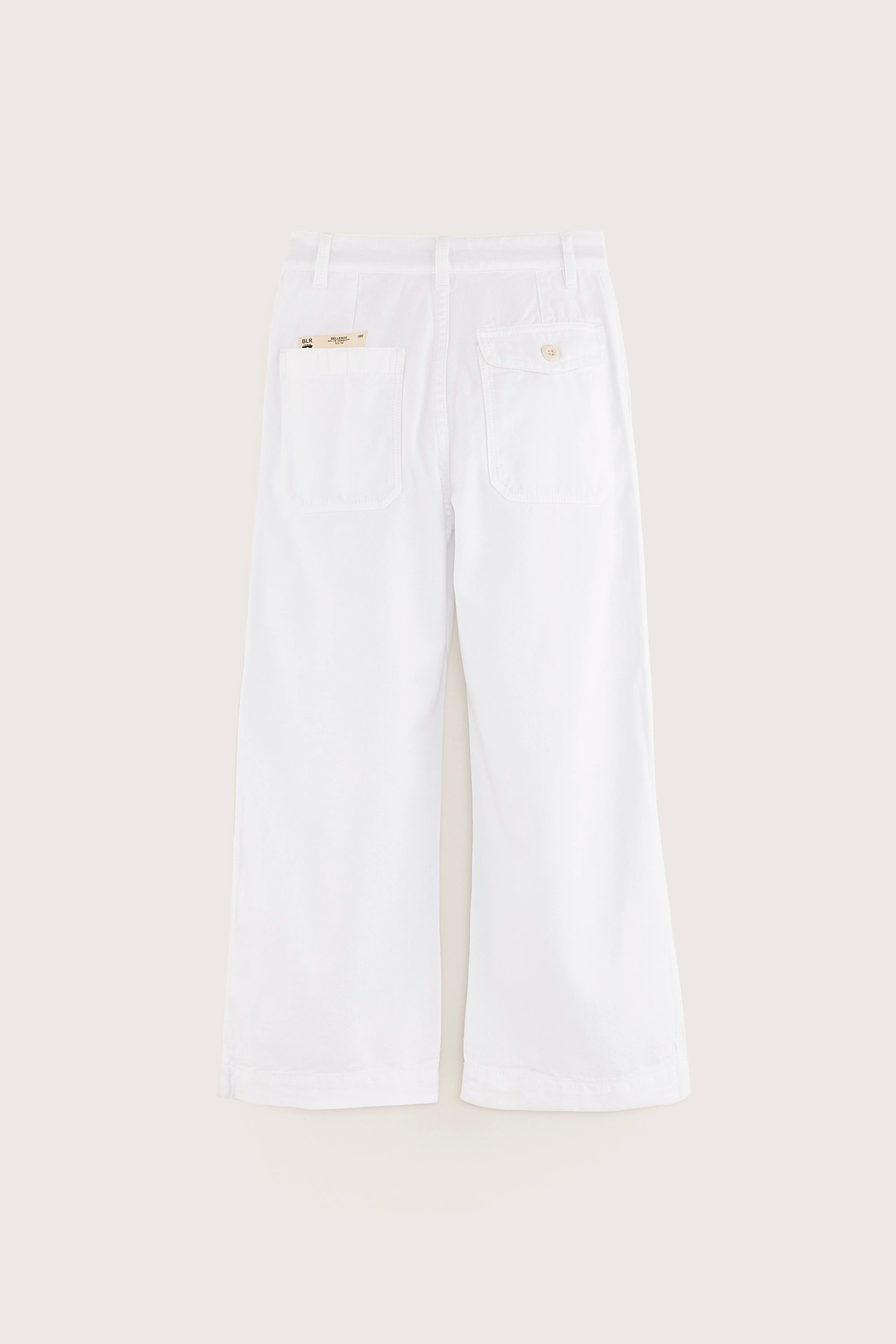 Prisha Worker Trousers - White For Girls | Bellerose