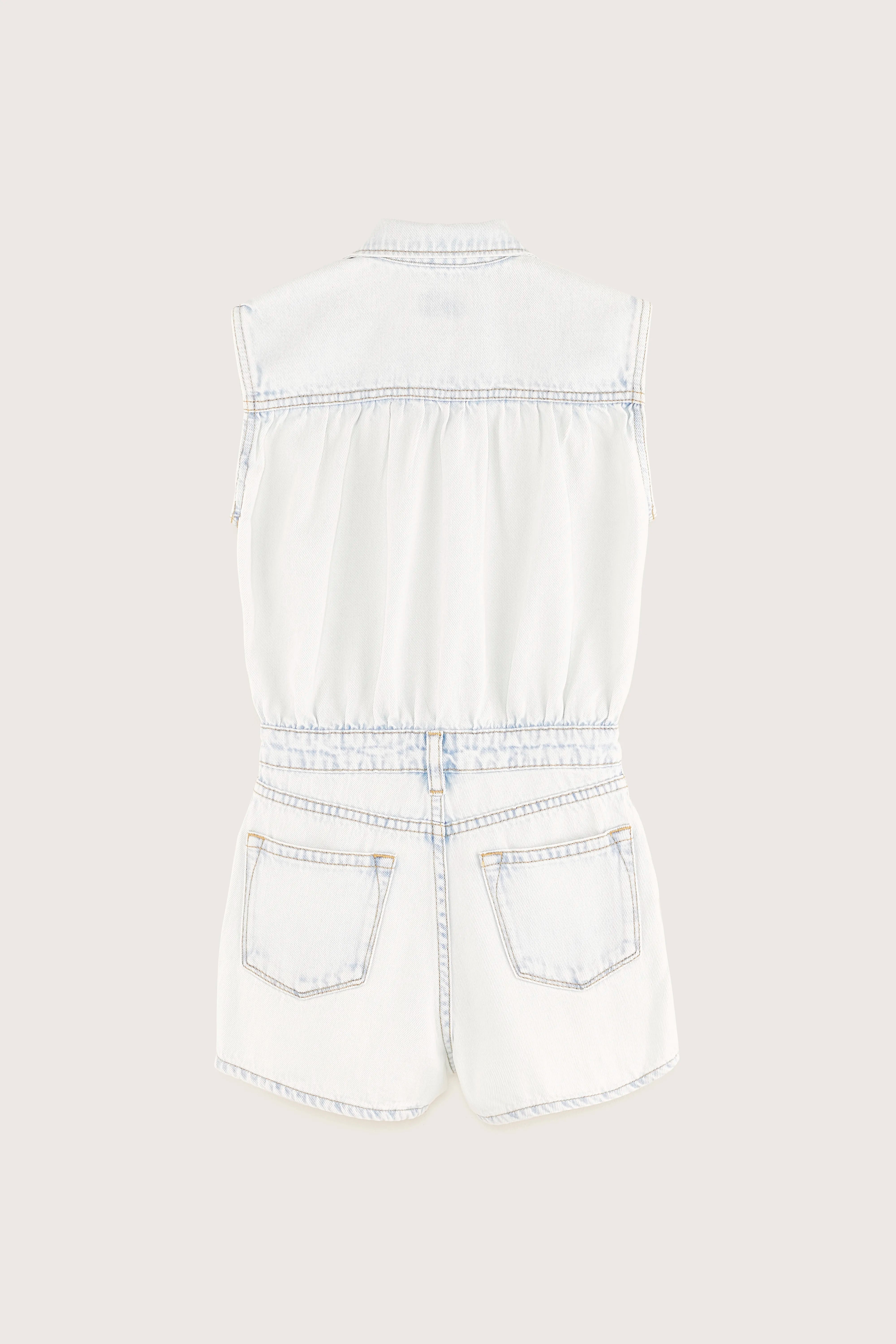 Powers Short Jumpsuit - Lt blue bleach For Girls | Bellerose