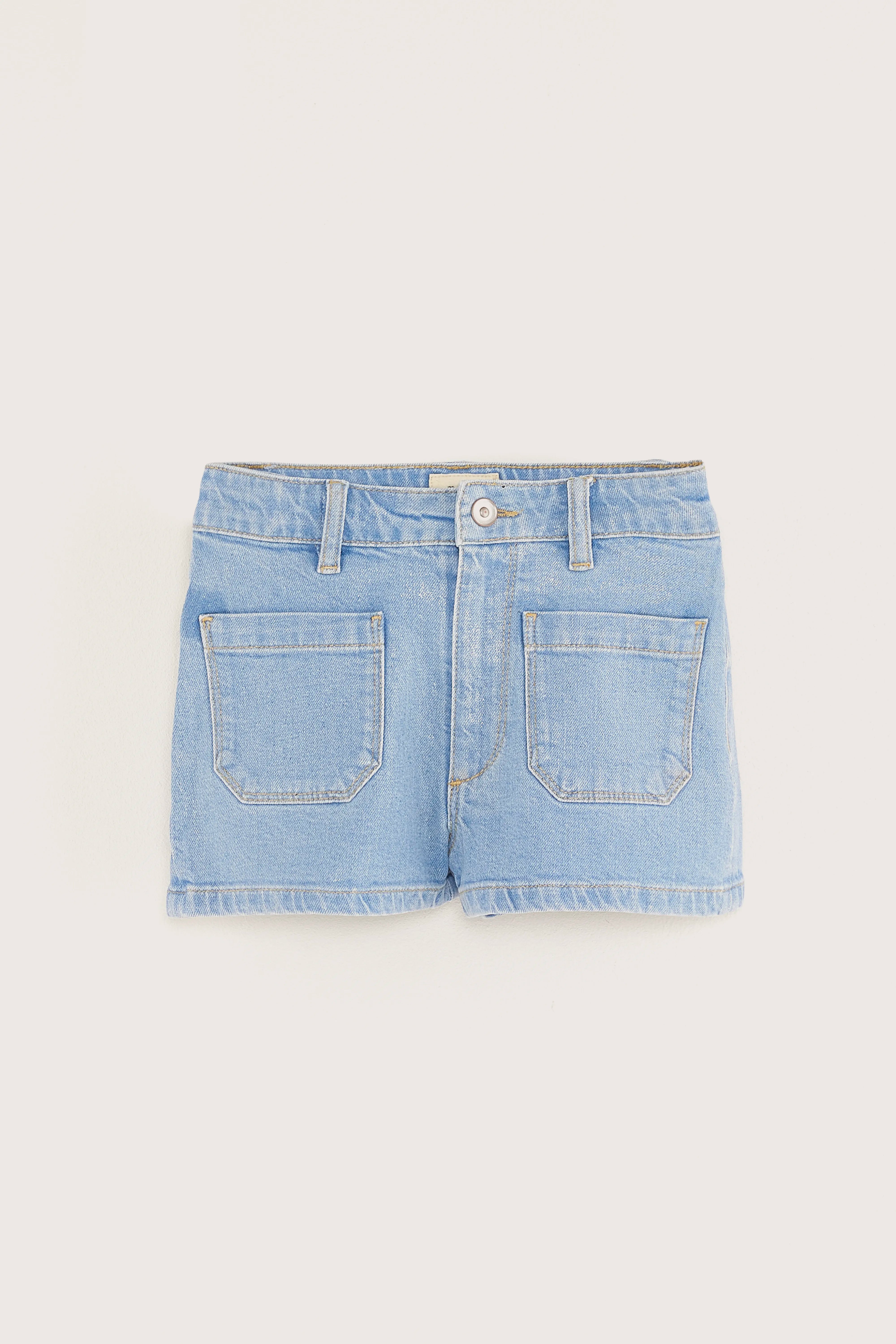 Preppy Denim Shorts - Lt blue stone For Girls | Bellerose
