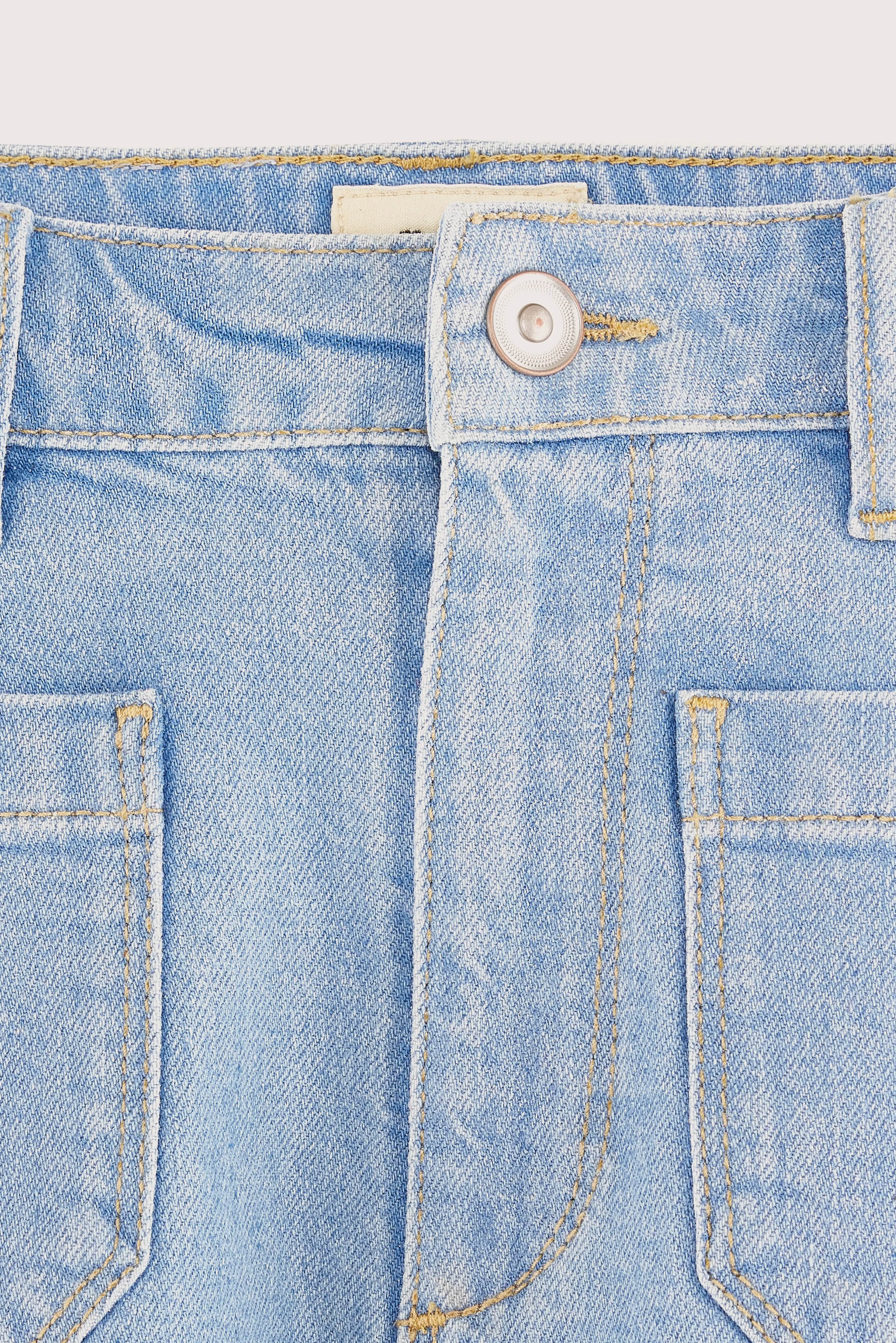 Preppy Denim Shorts - Lt blue stone For Girls | Bellerose