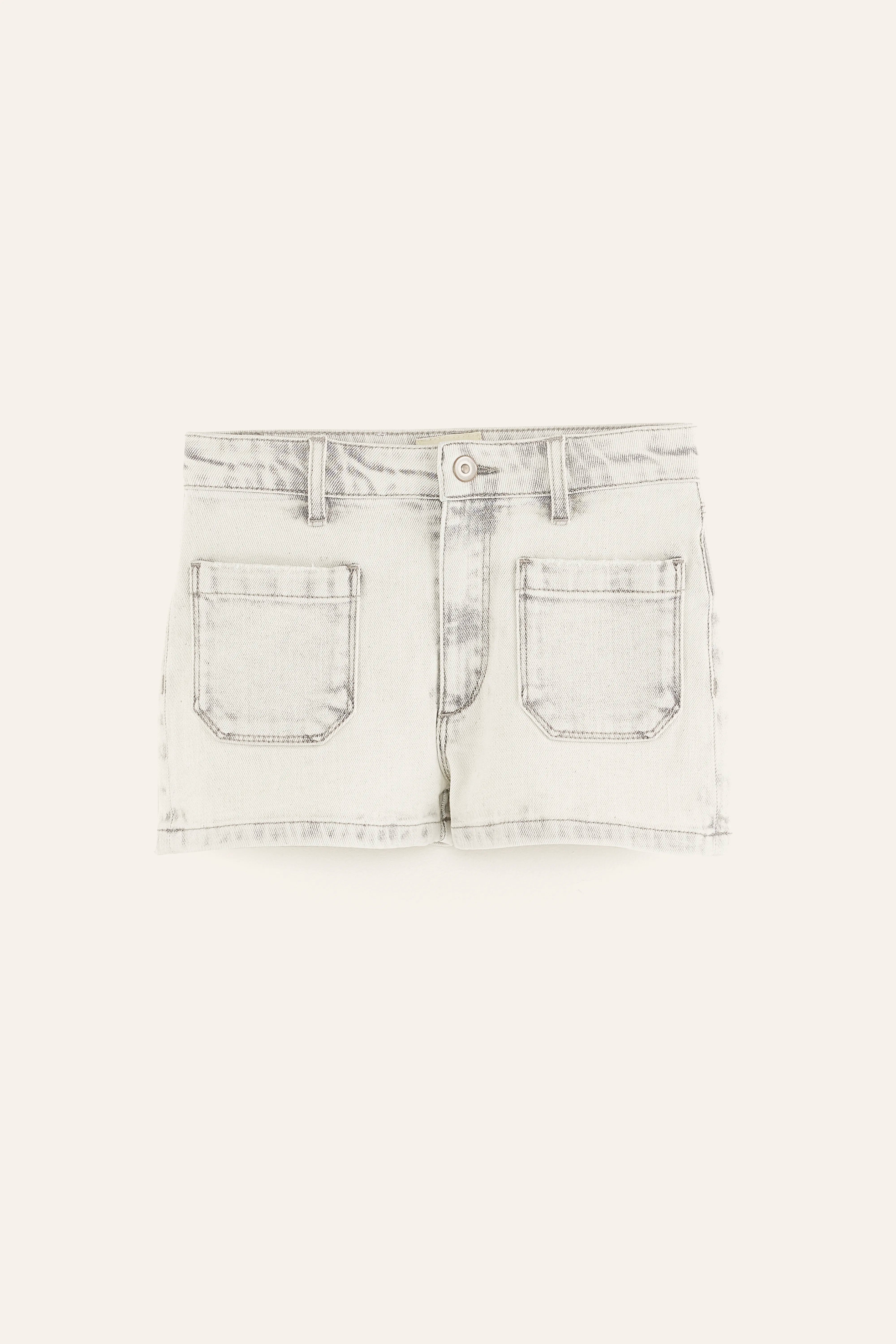 Preppy Denim Shorts - Grey bleach For Girls | Bellerose