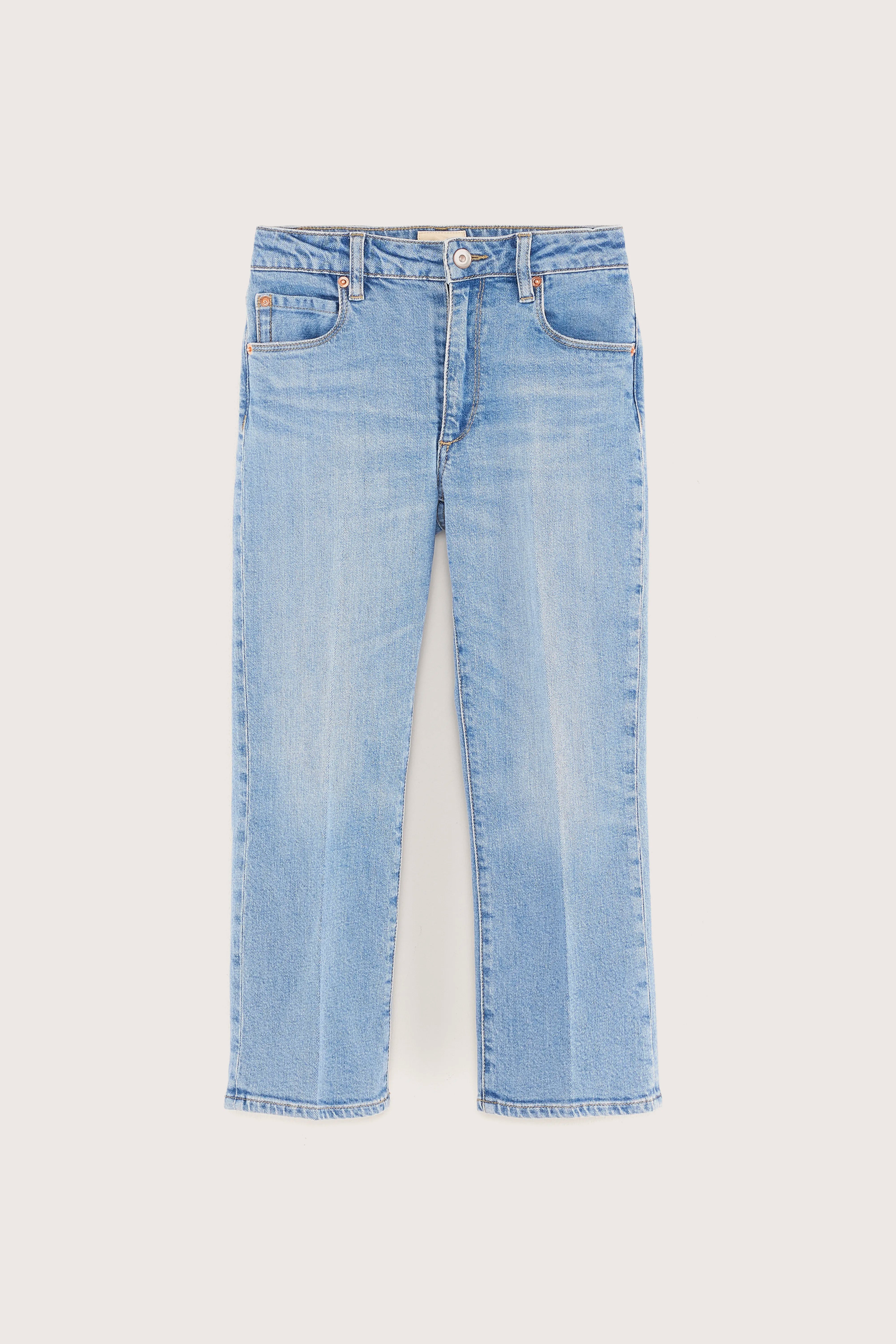 Peny Flared-cropped Jeans - Lt blue stone For Girls | Bellerose