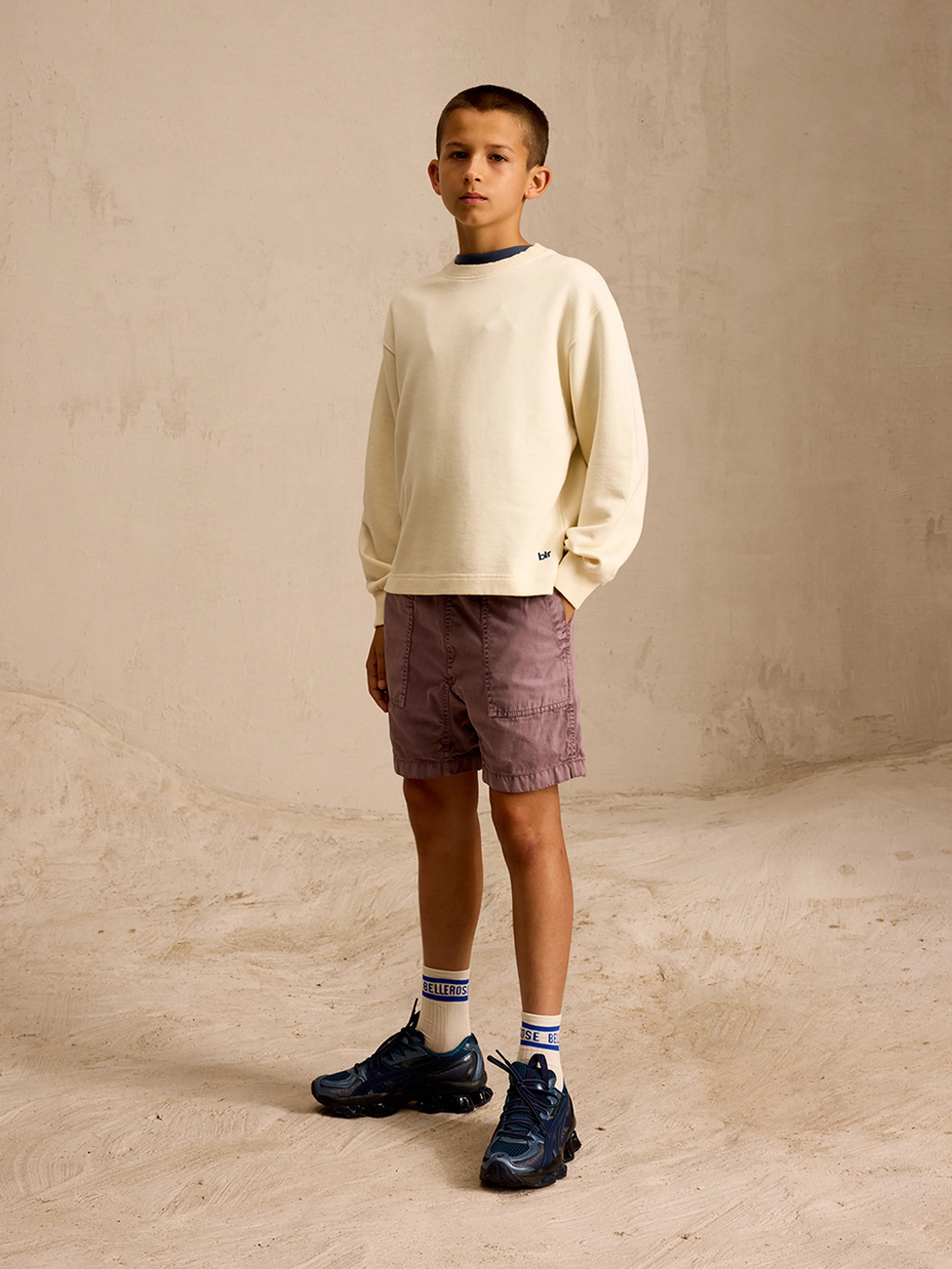 Wess Baggy Shorts - Lilac For Boys | Bellerose