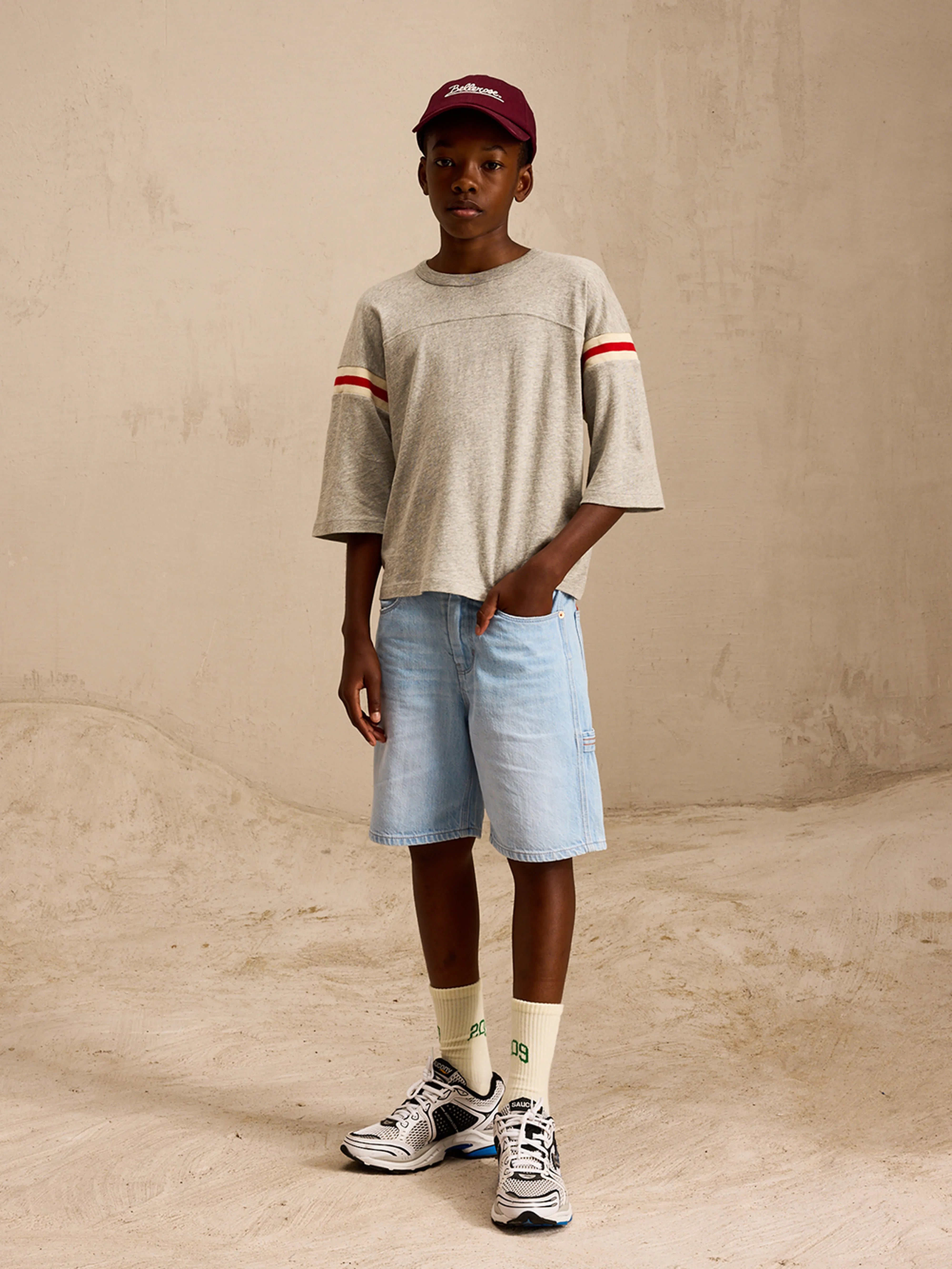 Peers Denim Shorts - Lt blue bleach For Boys | Bellerose