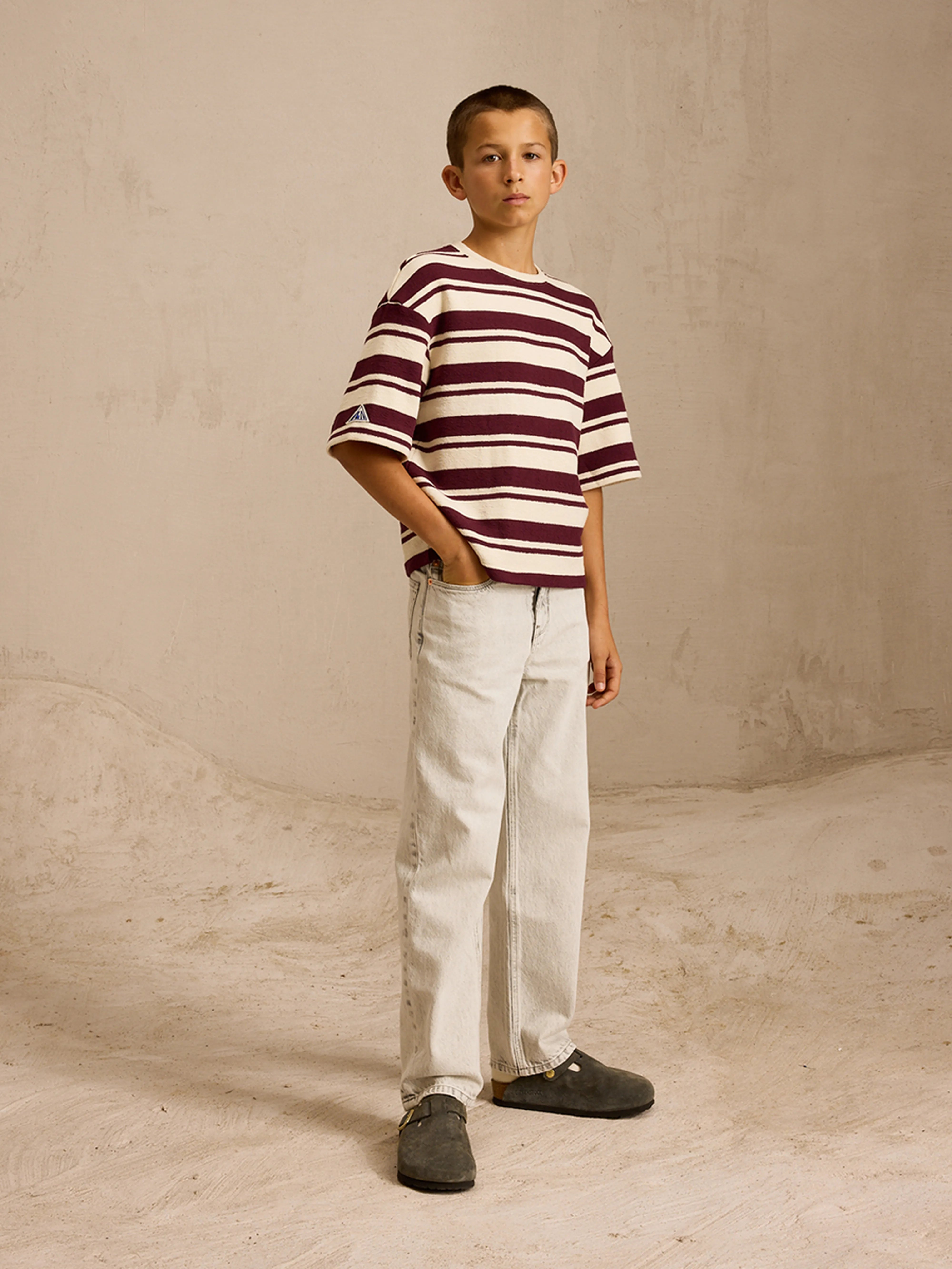 Peters Wide Jeans - Grey bleach For Boys | Bellerose