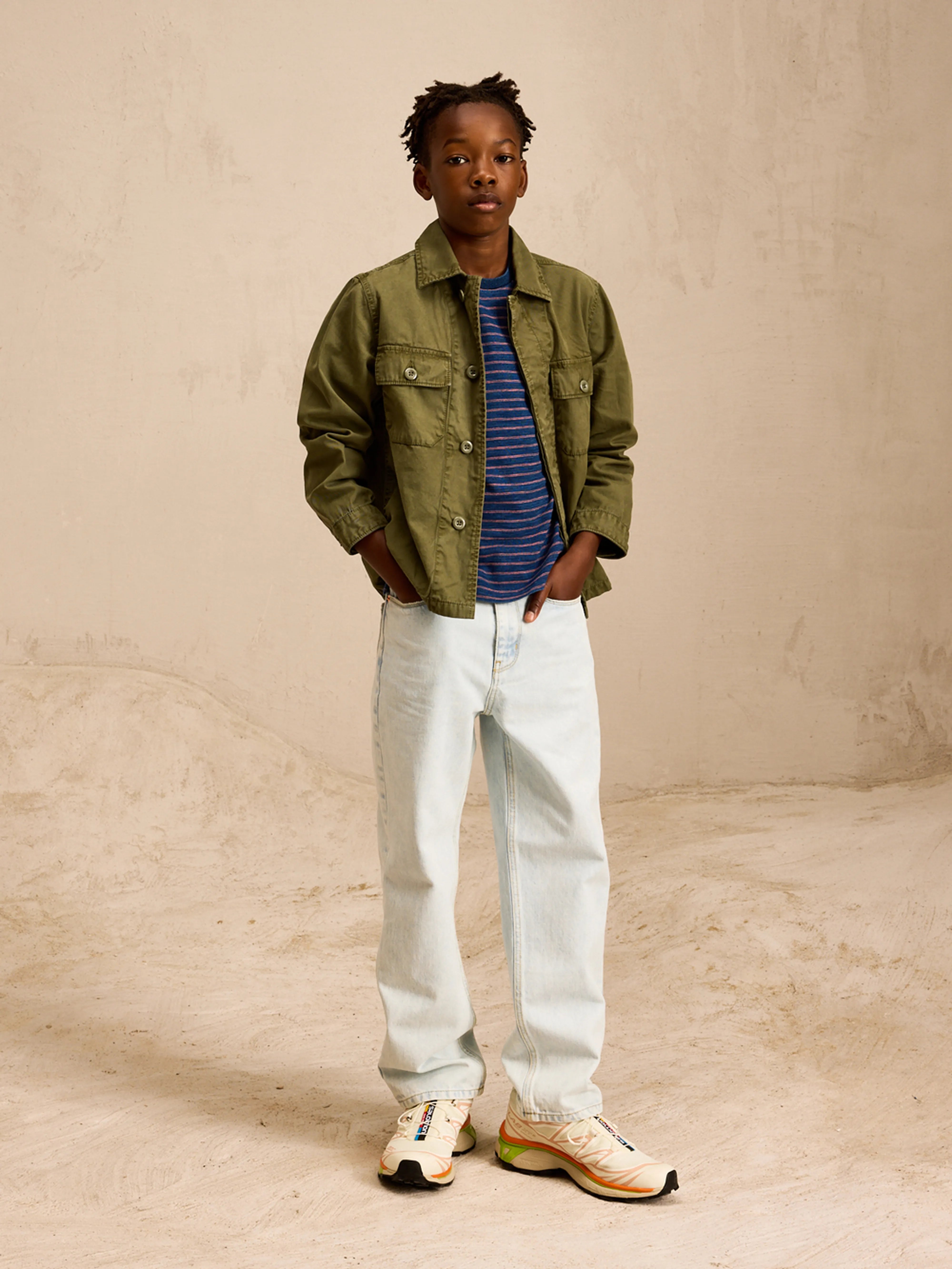 Peters Wide Jeans - Lt blue bleach For Boys | Bellerose