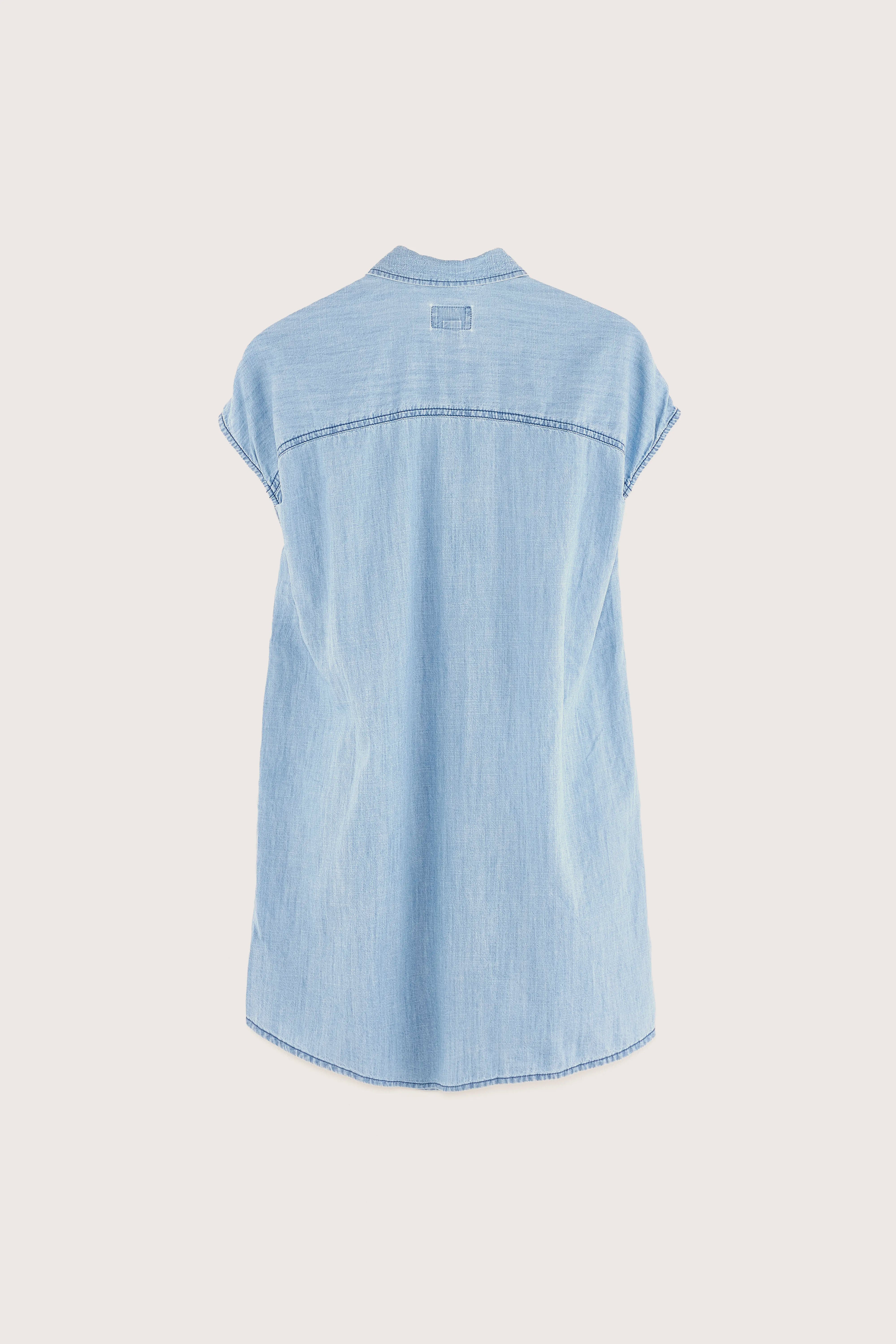 Wanted Loose Shirt Dress - Lt blue stone For Girls | Bellerose