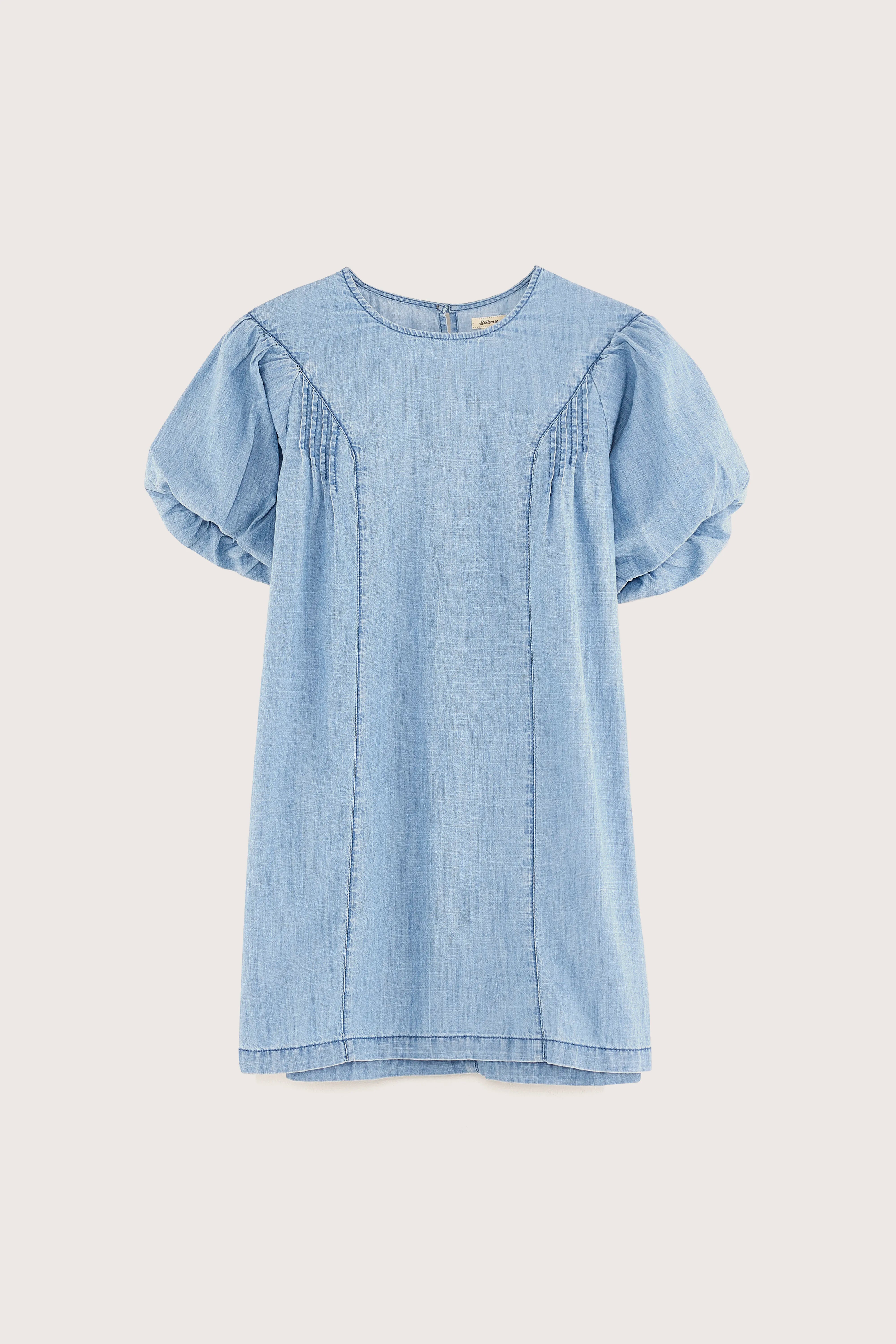 Warp Mini Babydoll Dress - Lt blue stone For Girls | Bellerose