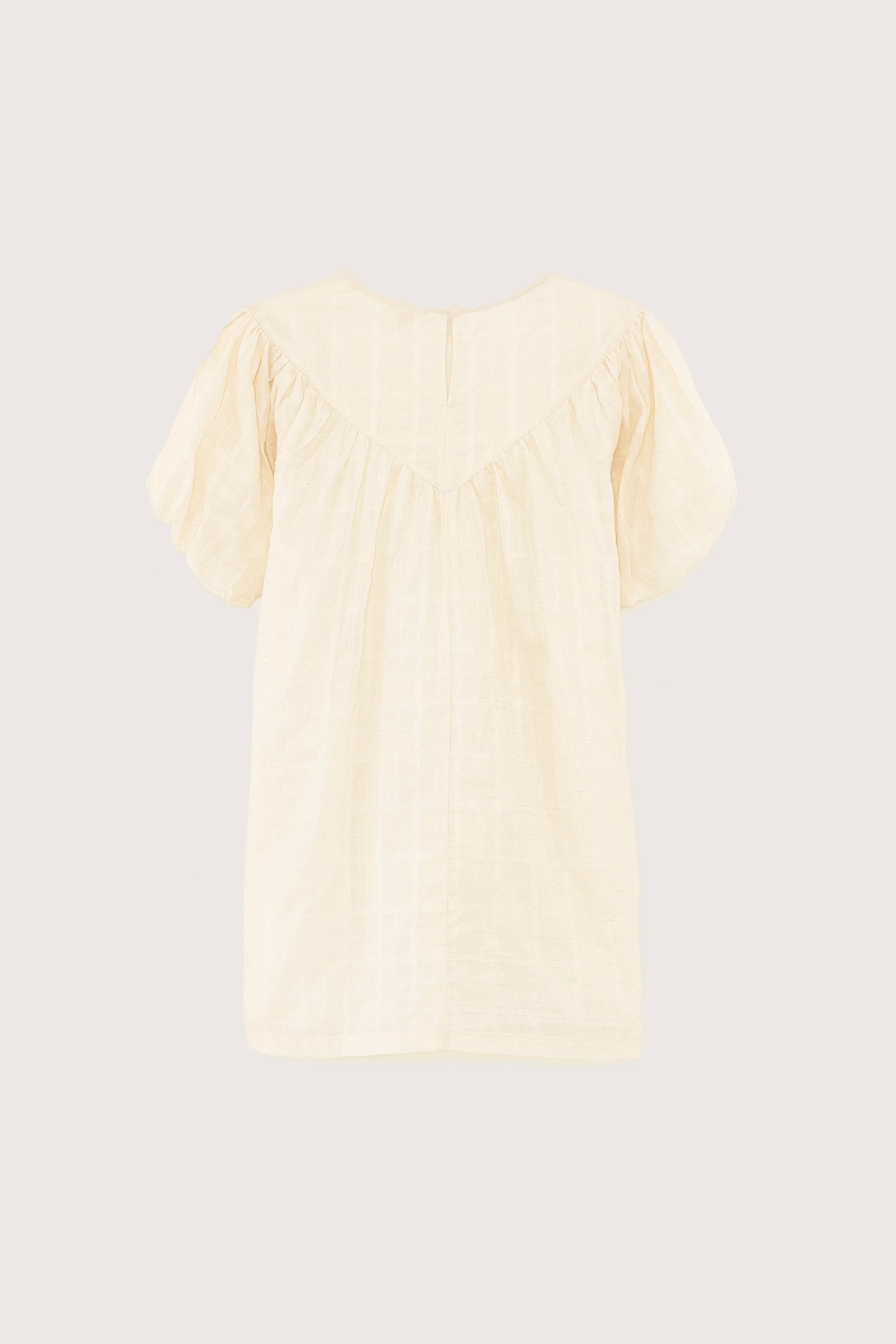 Harp Mini Babydoll Dress - Gold For Girls | Bellerose