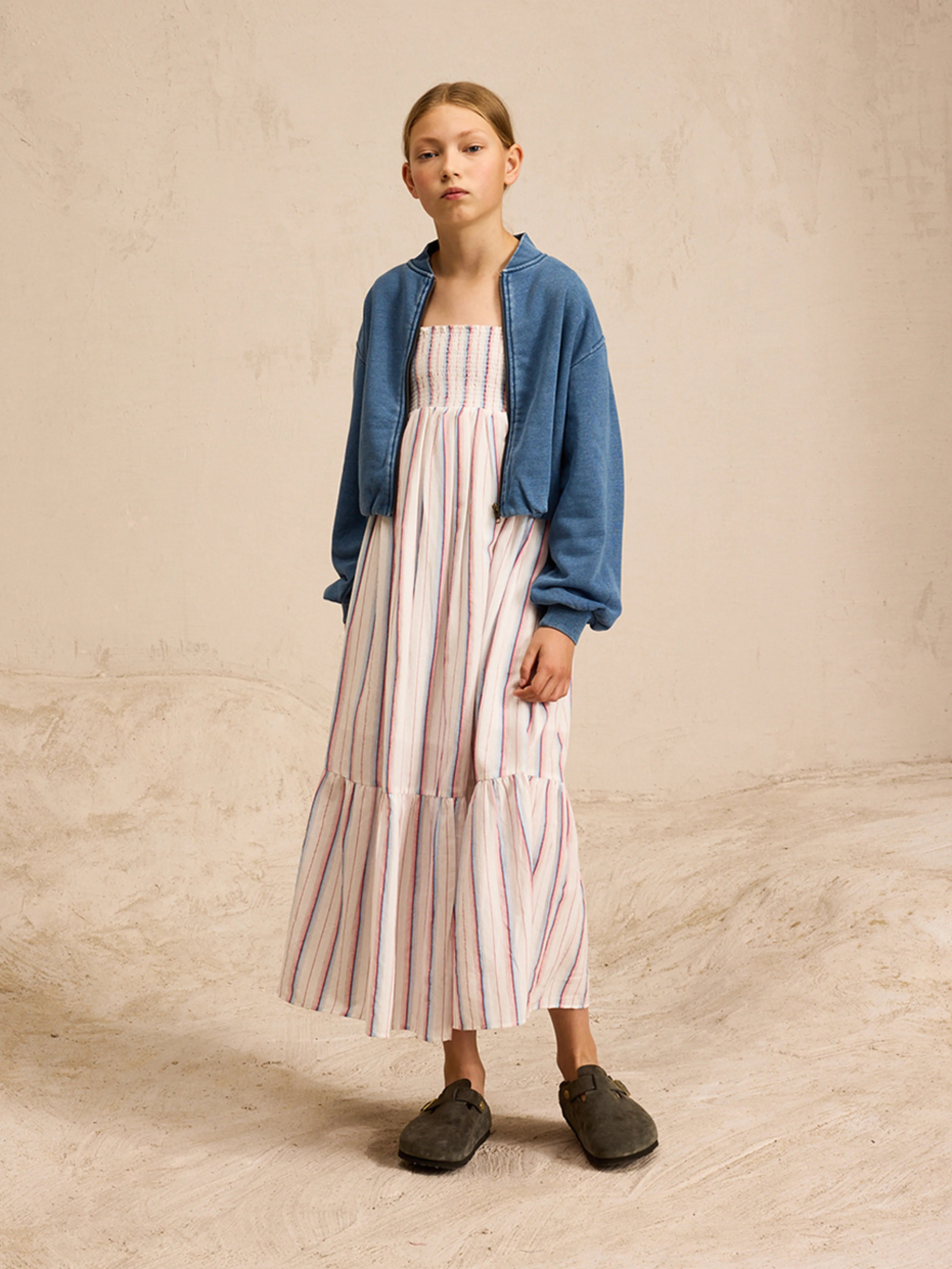 Heather Long Dress - Massai red / Touareg / Whisper For Girls | Bellerose