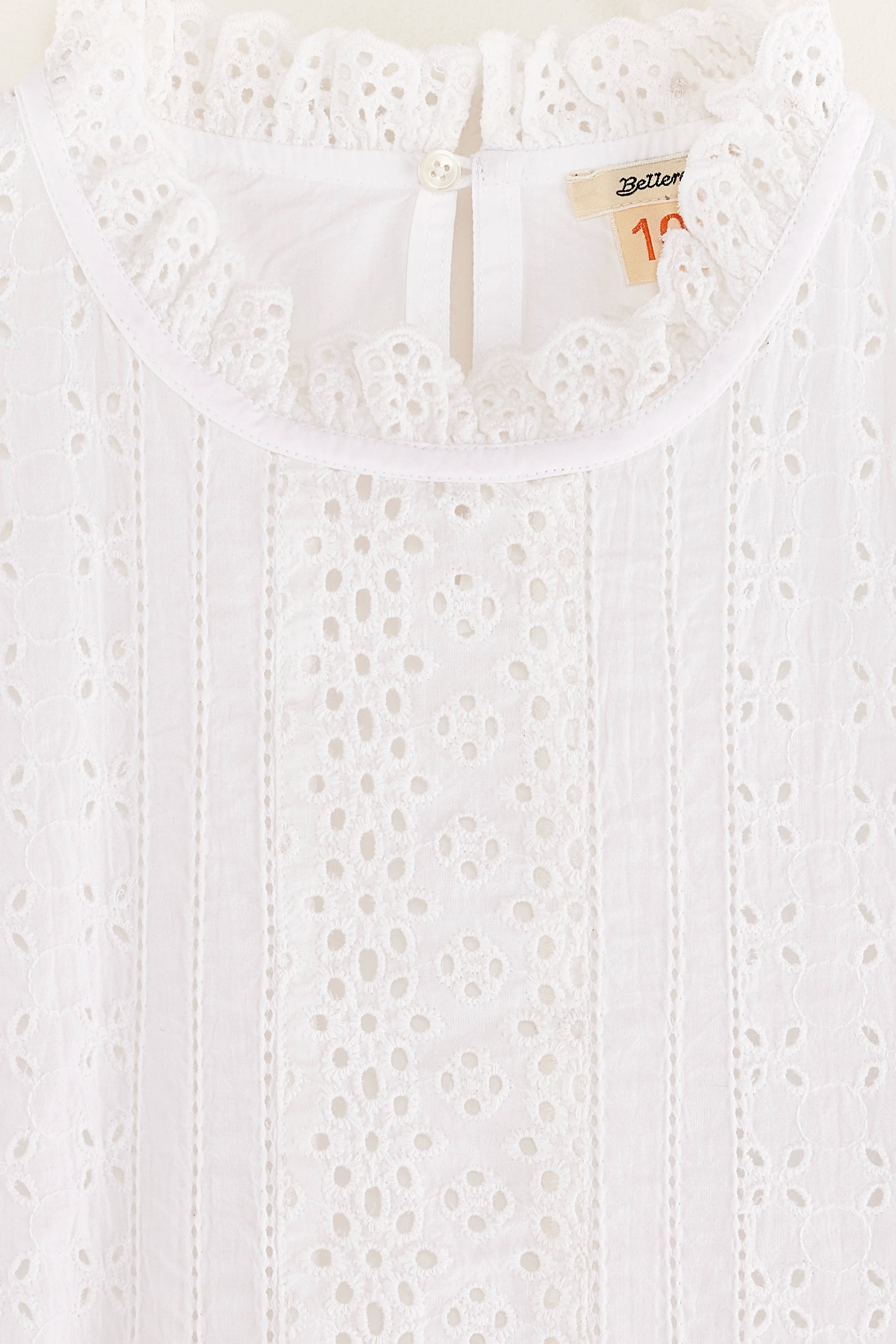 Honeur Romantic Mini Dress - White For Girls | Bellerose