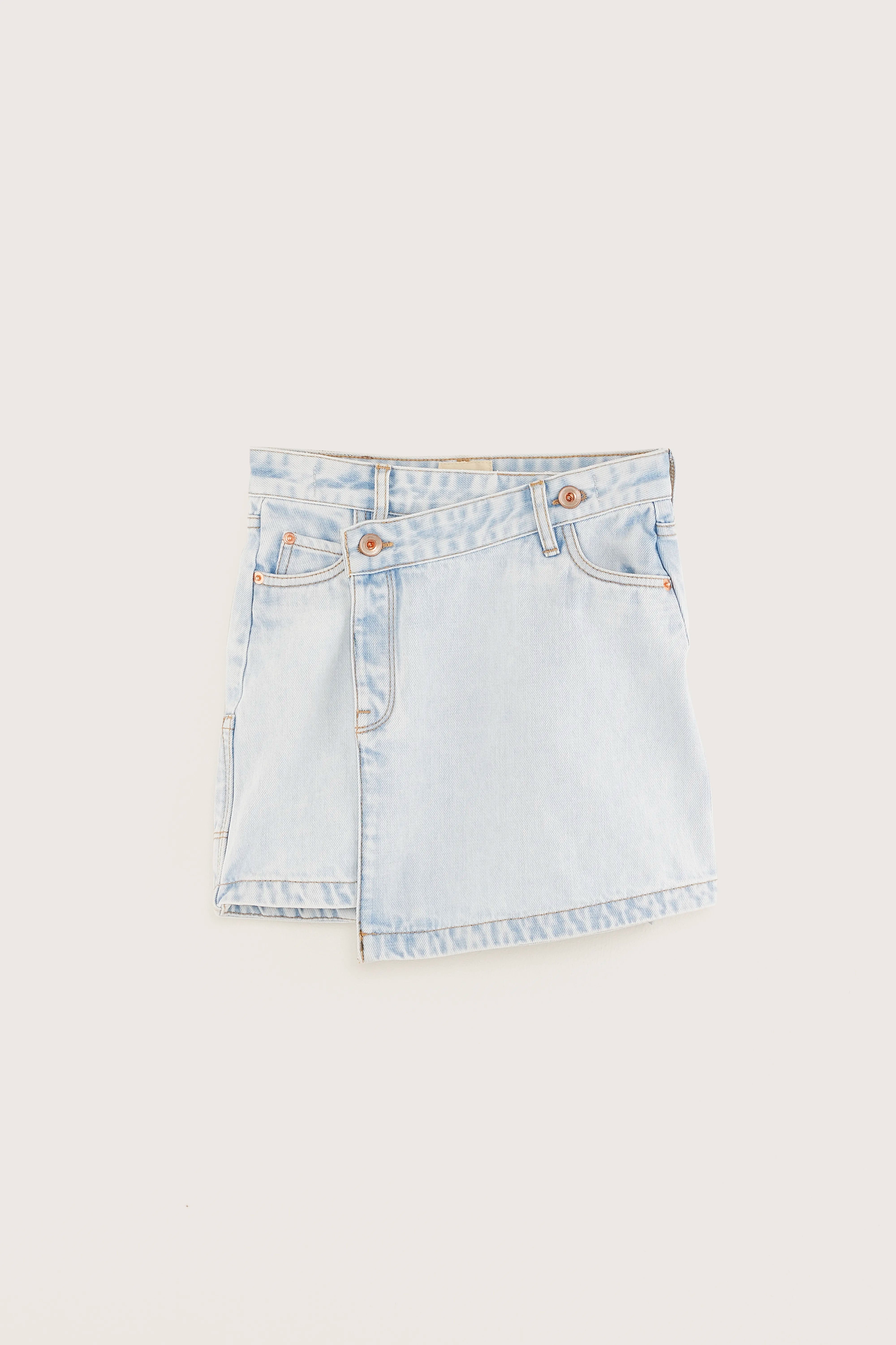 Wrapp Wrap Skirt - Lt blue bleach For Girls | Bellerose