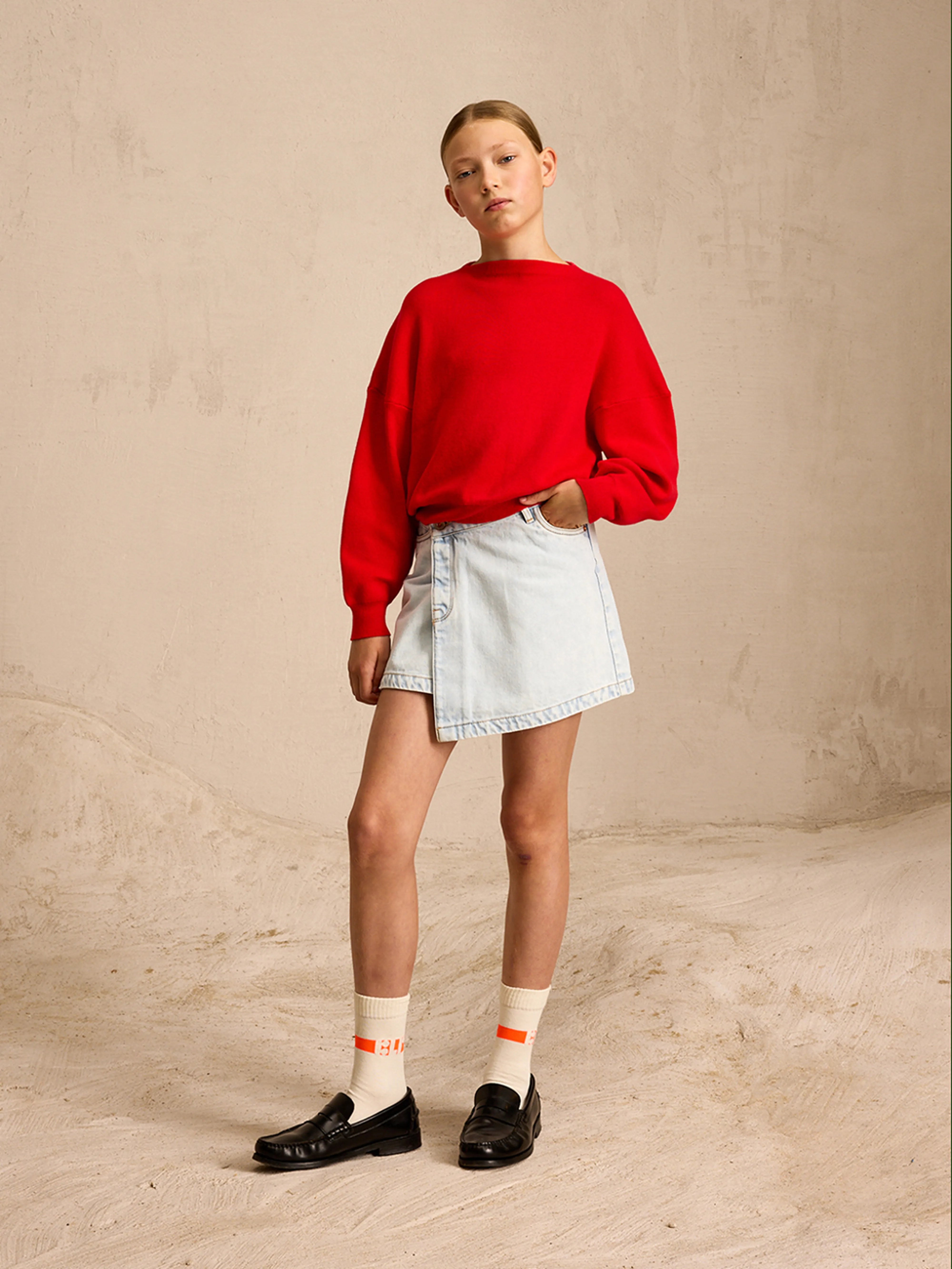 Wrapp Wrap Skirt - Lt blue bleach For Girls | Bellerose