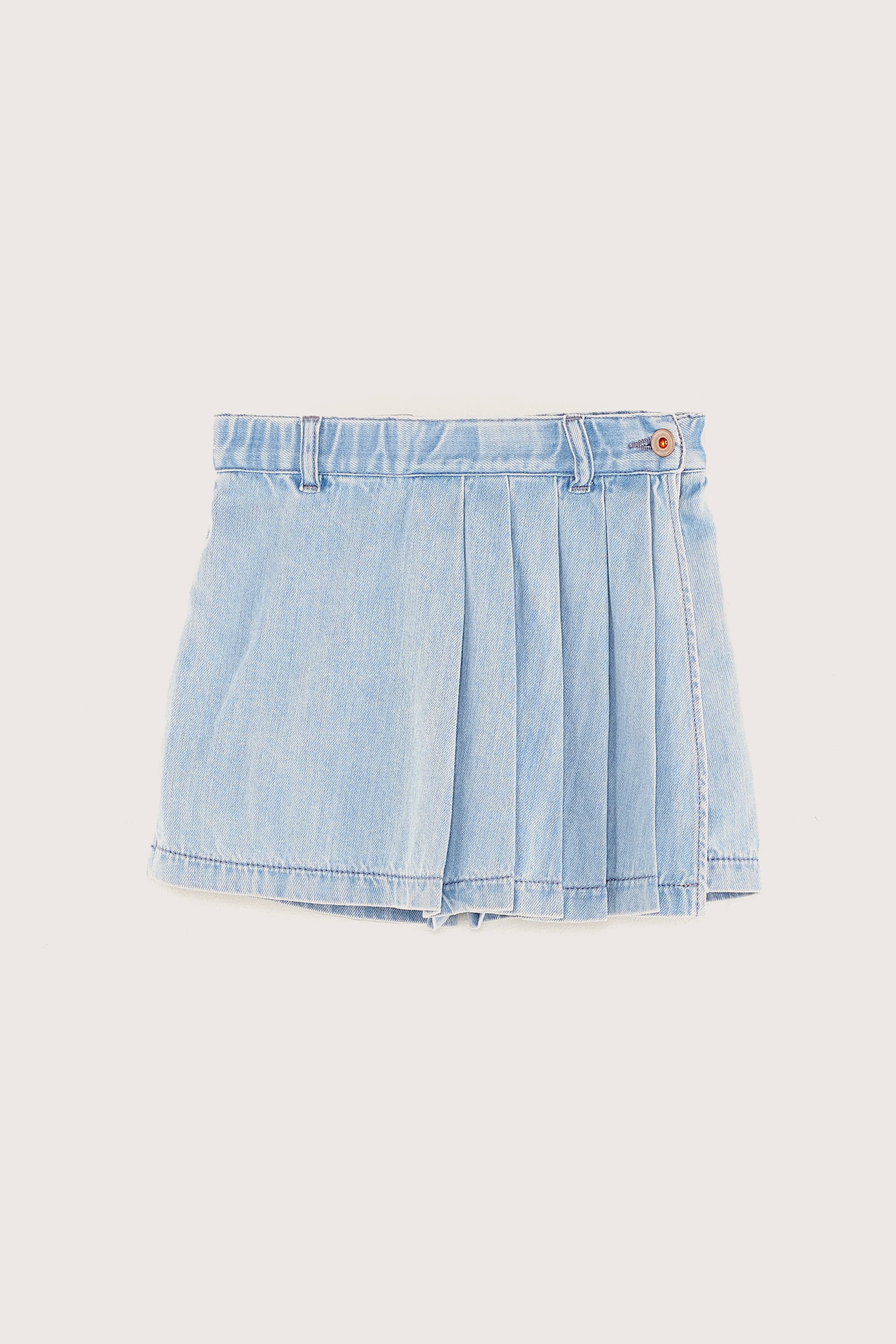 Waves Mini Skort - Lt blue bleach For Girls | Bellerose