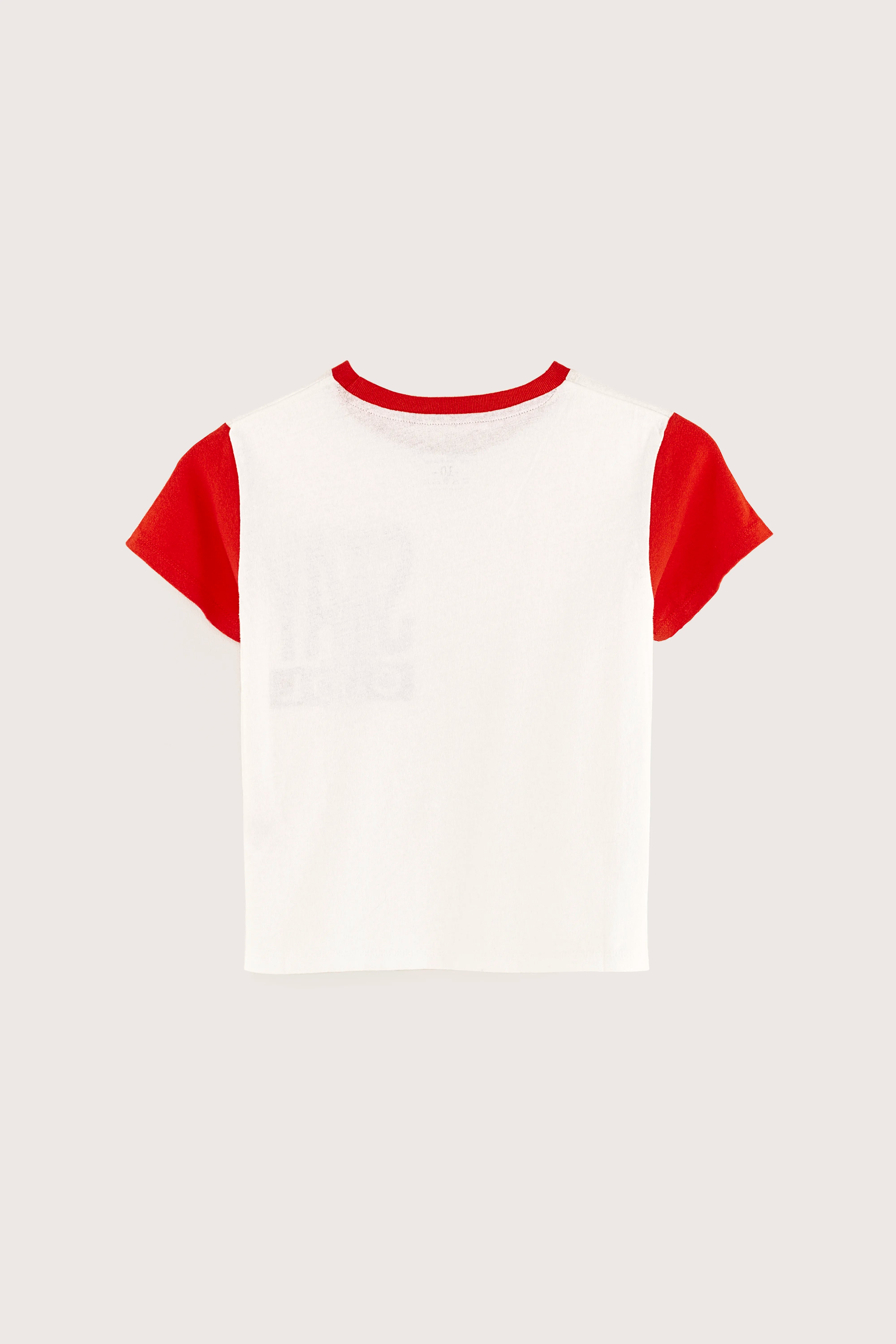 T-shirt À Manches Courtes Argi - Massai red / Vintage white Pour Fille | Bellerose