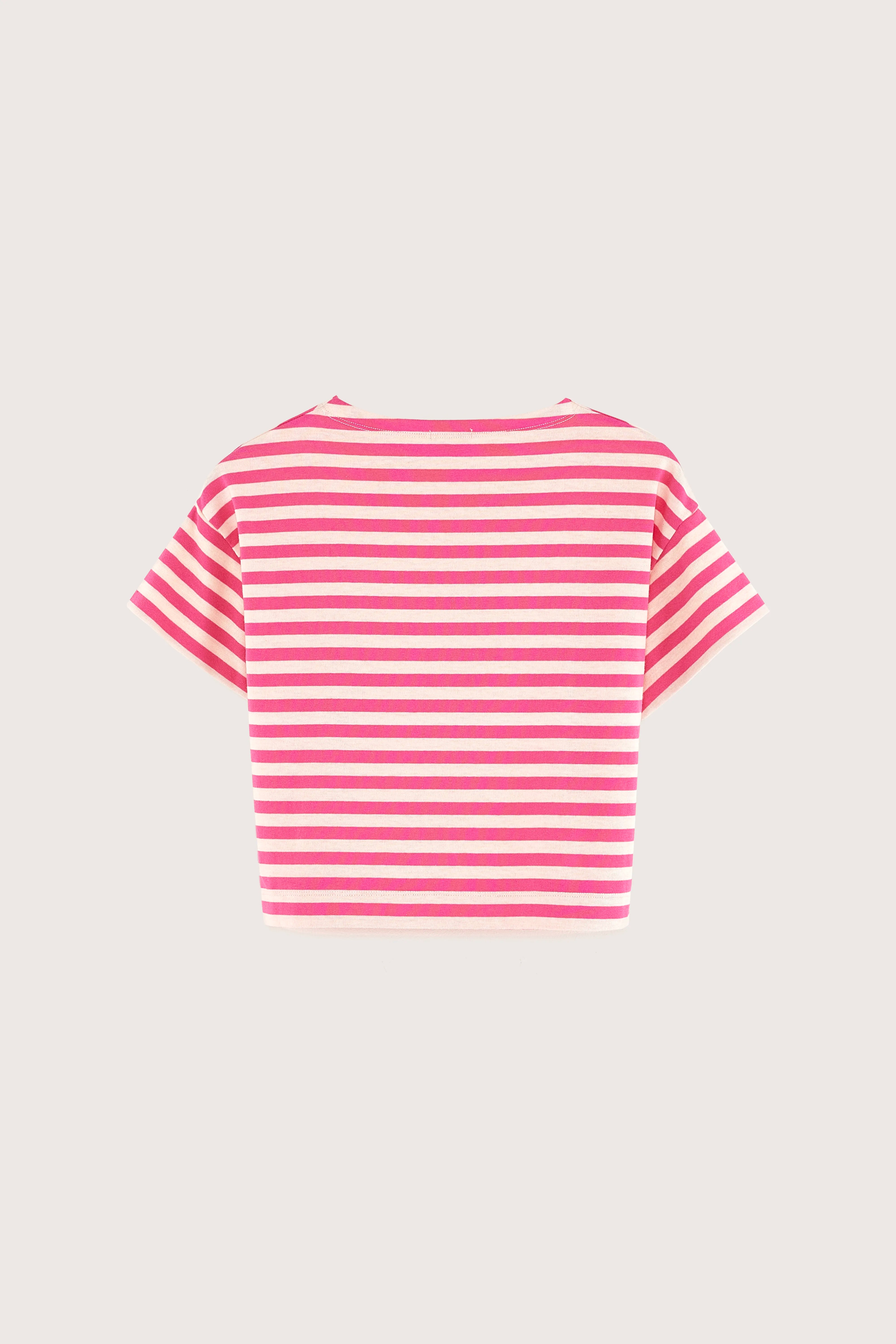 Vassy T-shirt Met Korte Mouwen - Ecru / Fushia Voor Meisjes | Bellerose