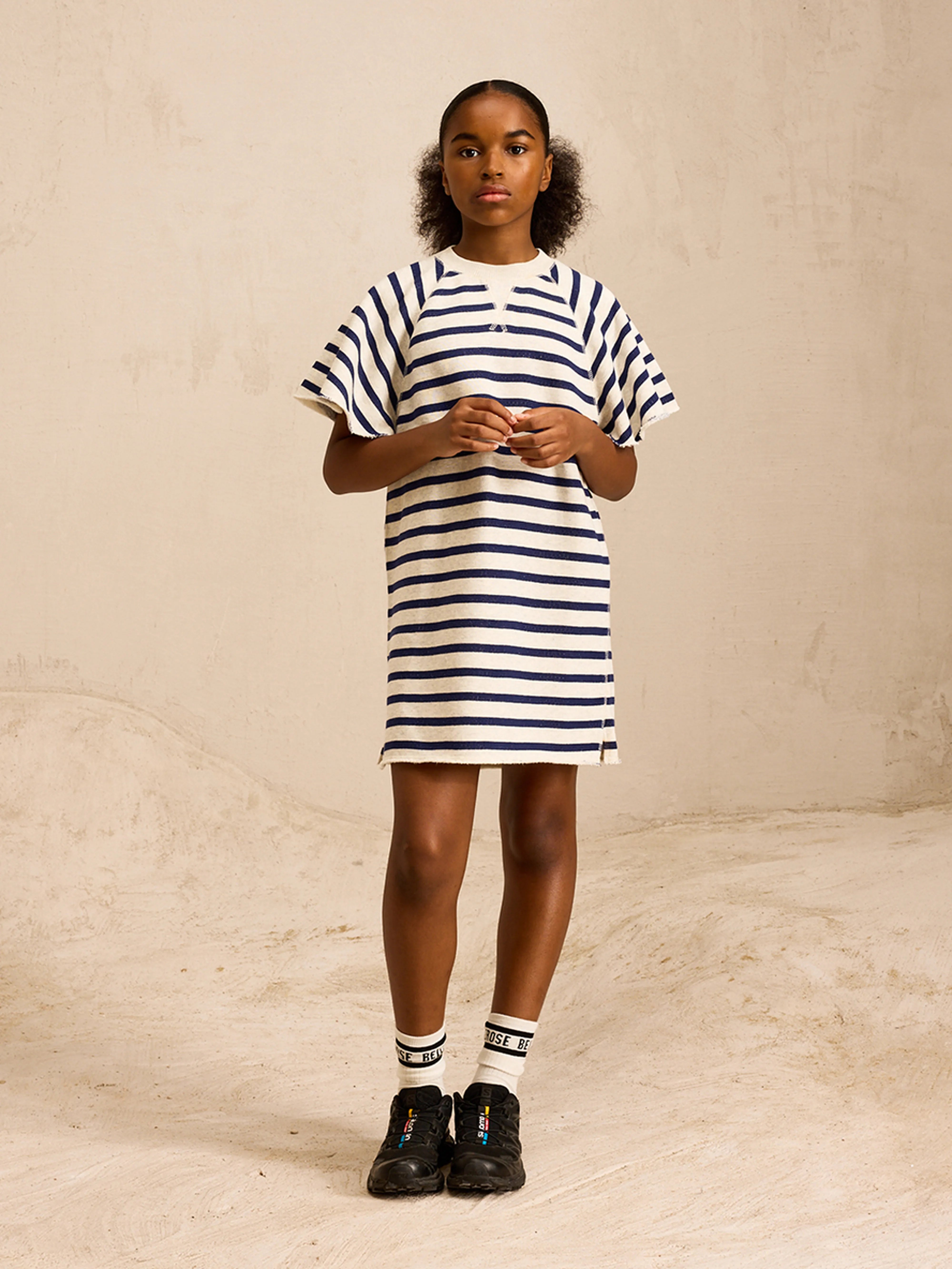 Falong Sweatshirt Dress - Blue jeans / Oyster For Girls | Bellerose