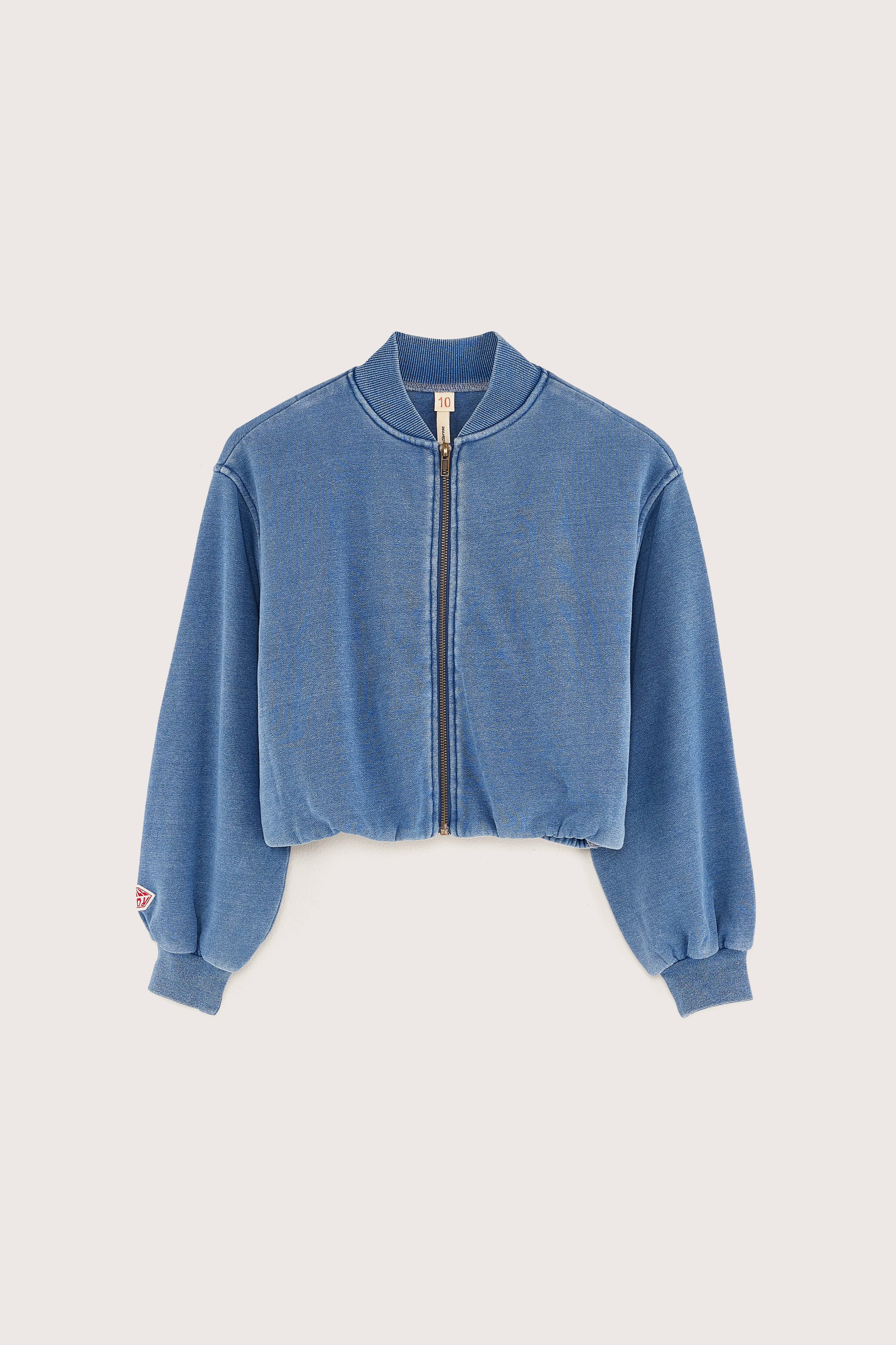 Finess zip-front sweatshirt (251 / G / BLUE JEANS)