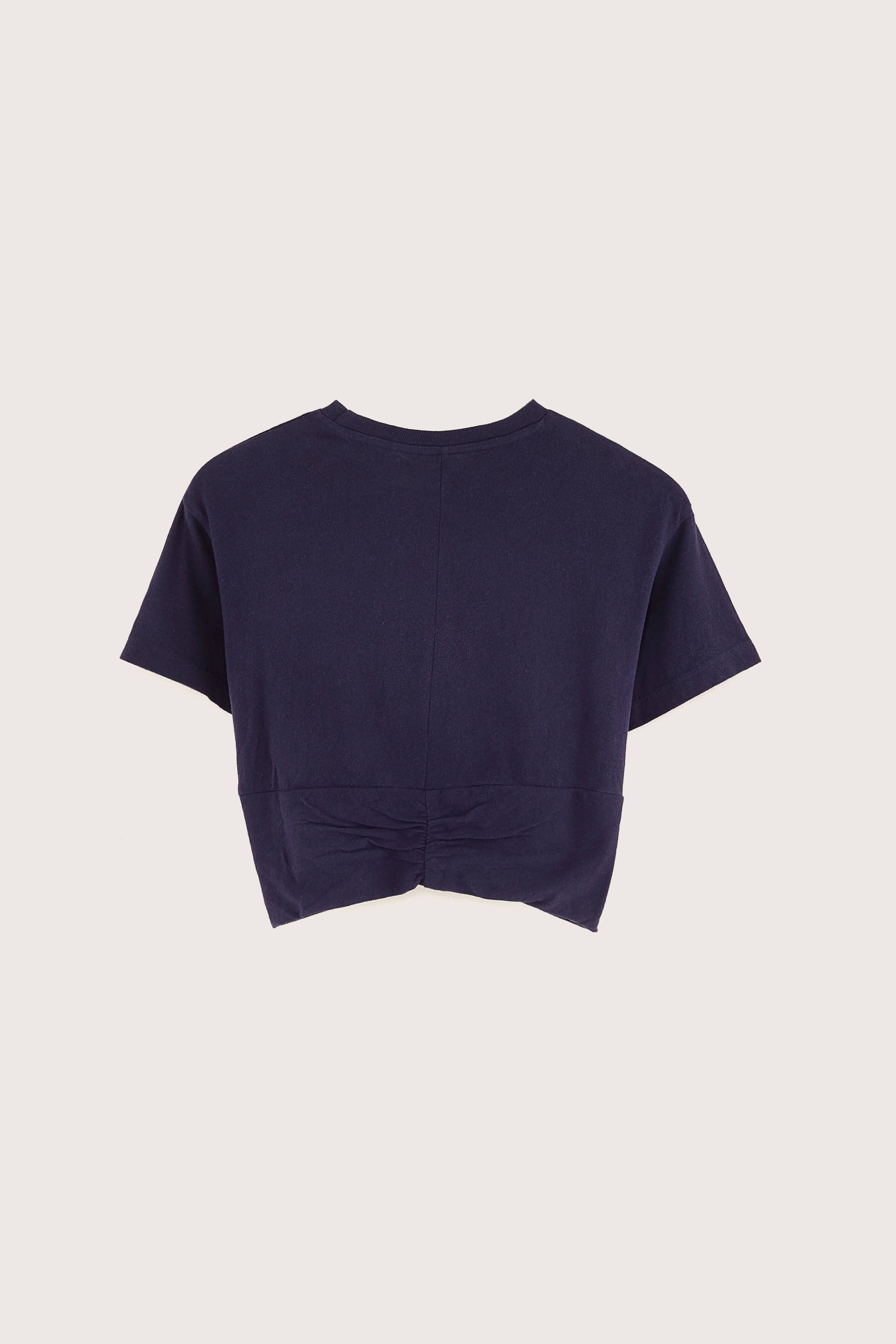 Crissy Cross-front T-shirt - French vanilla / Naval For Girls | Bellerose