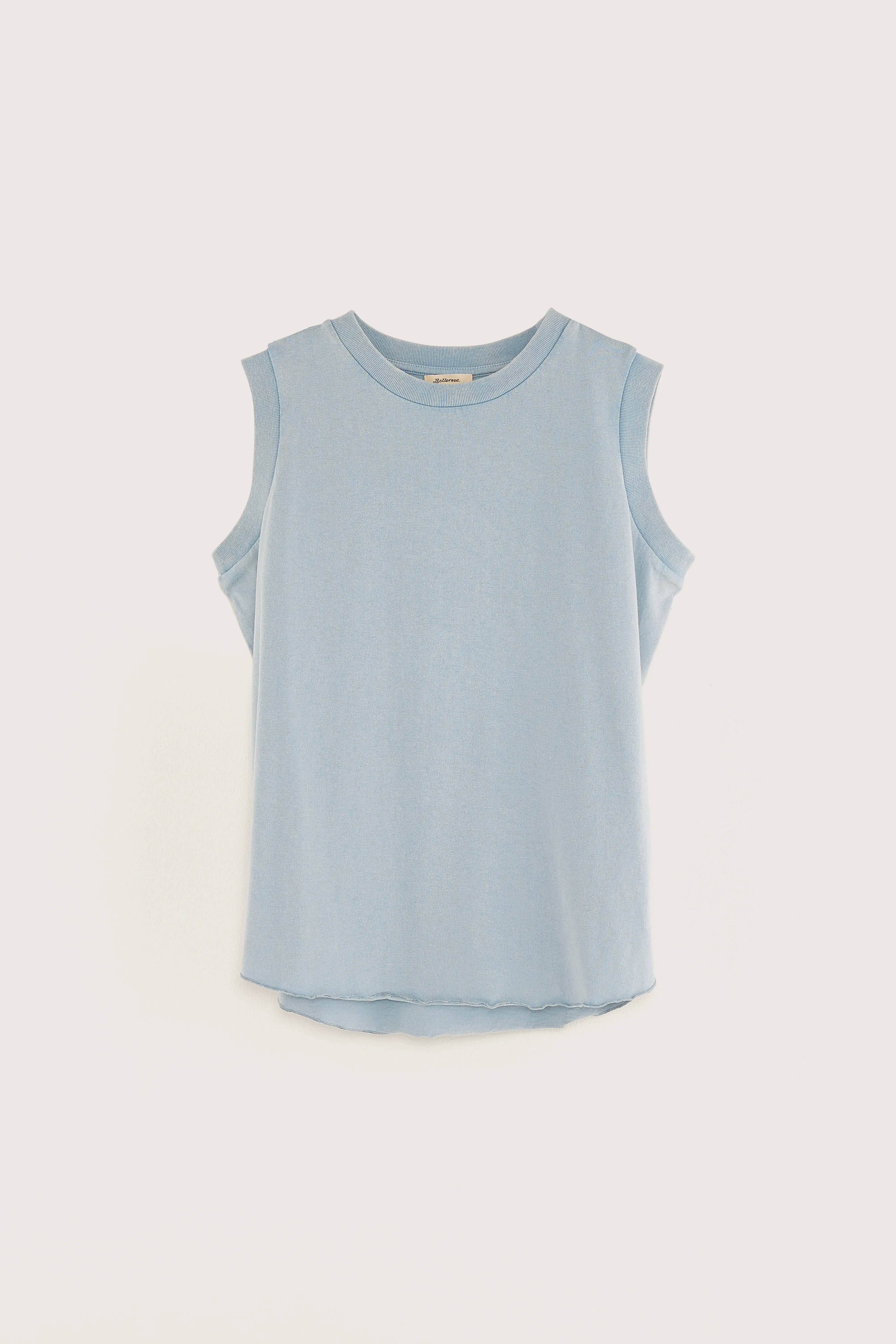 Vamuc Relaxed Tank Top - Chambray For Girls | Bellerose