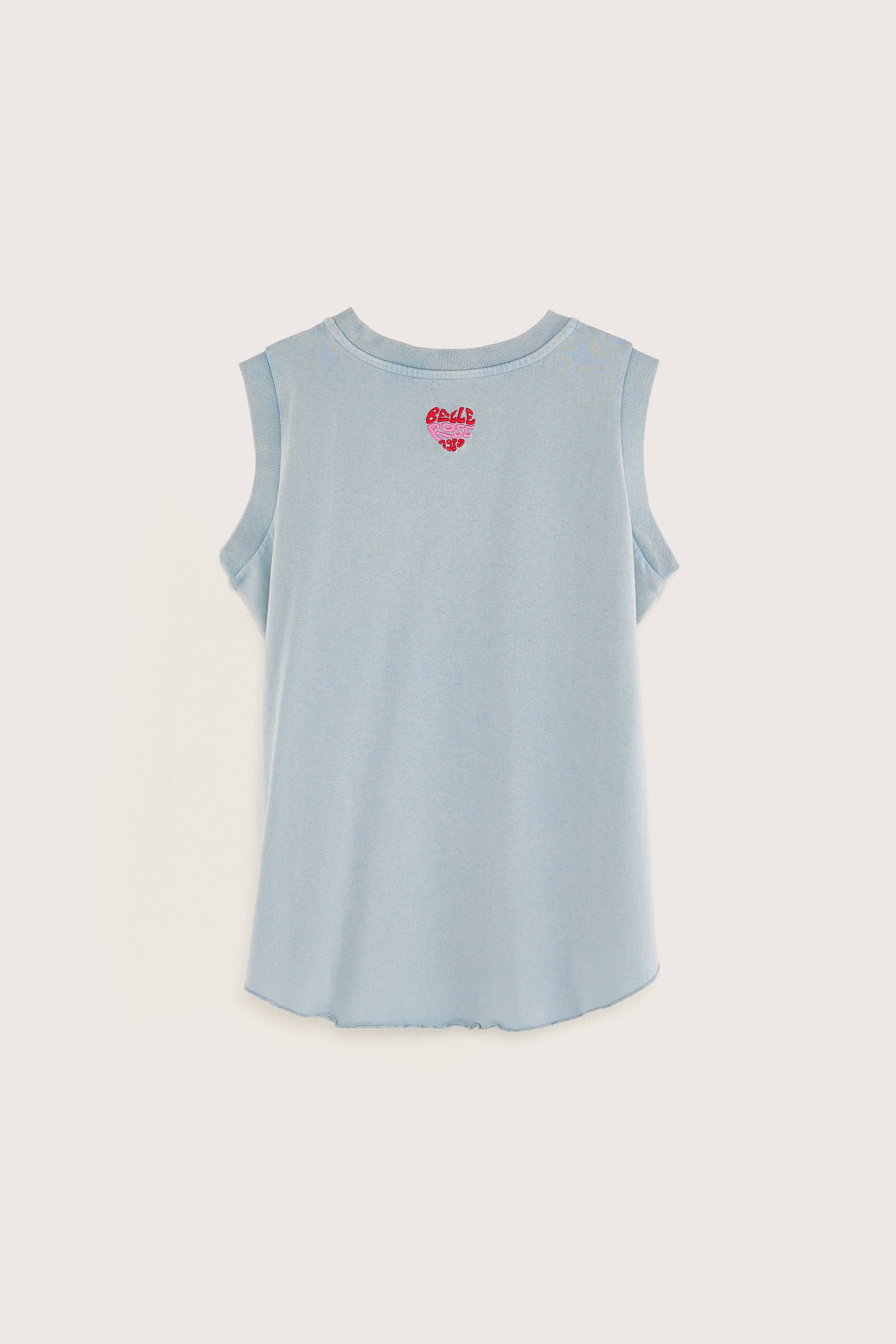 Vamuc Relaxed Tank Top - Chambray For Girls | Bellerose