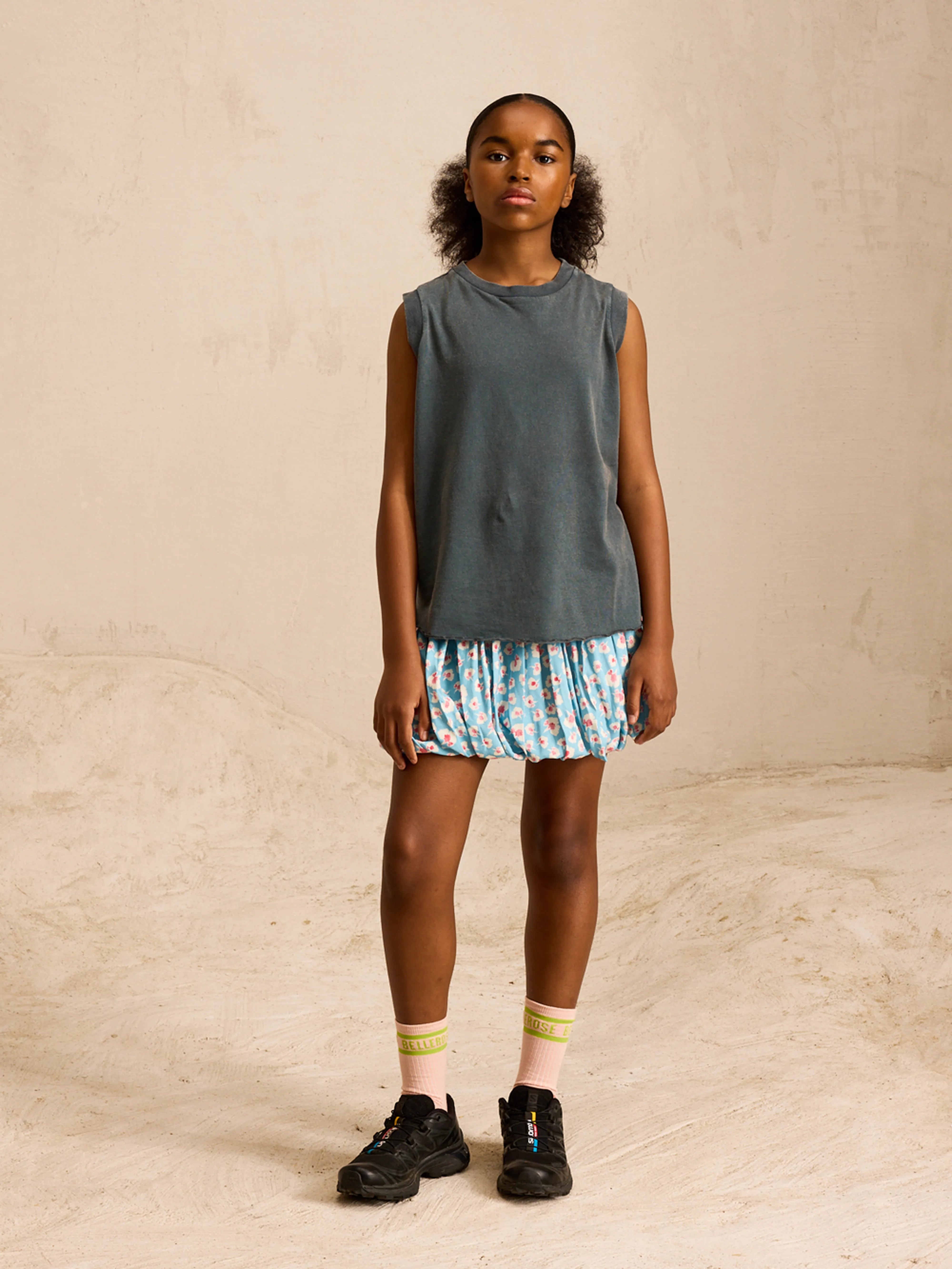 Vamuc Relaxed Tank Top - Black sand For Girls | Bellerose