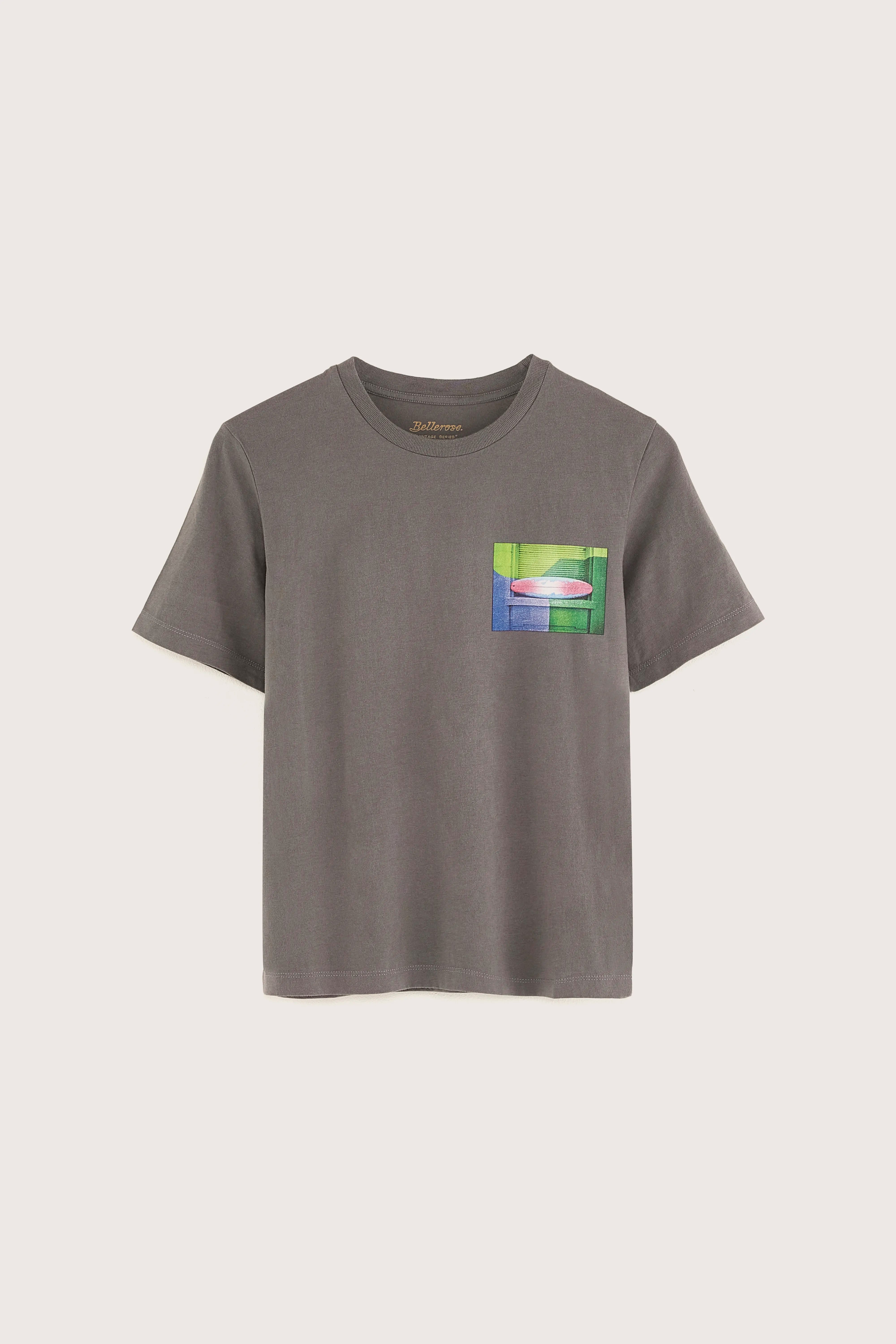 Kenny T-shirt Met Korte Mouwen - Elephant / Fluo green Voor Jongens | Bellerose