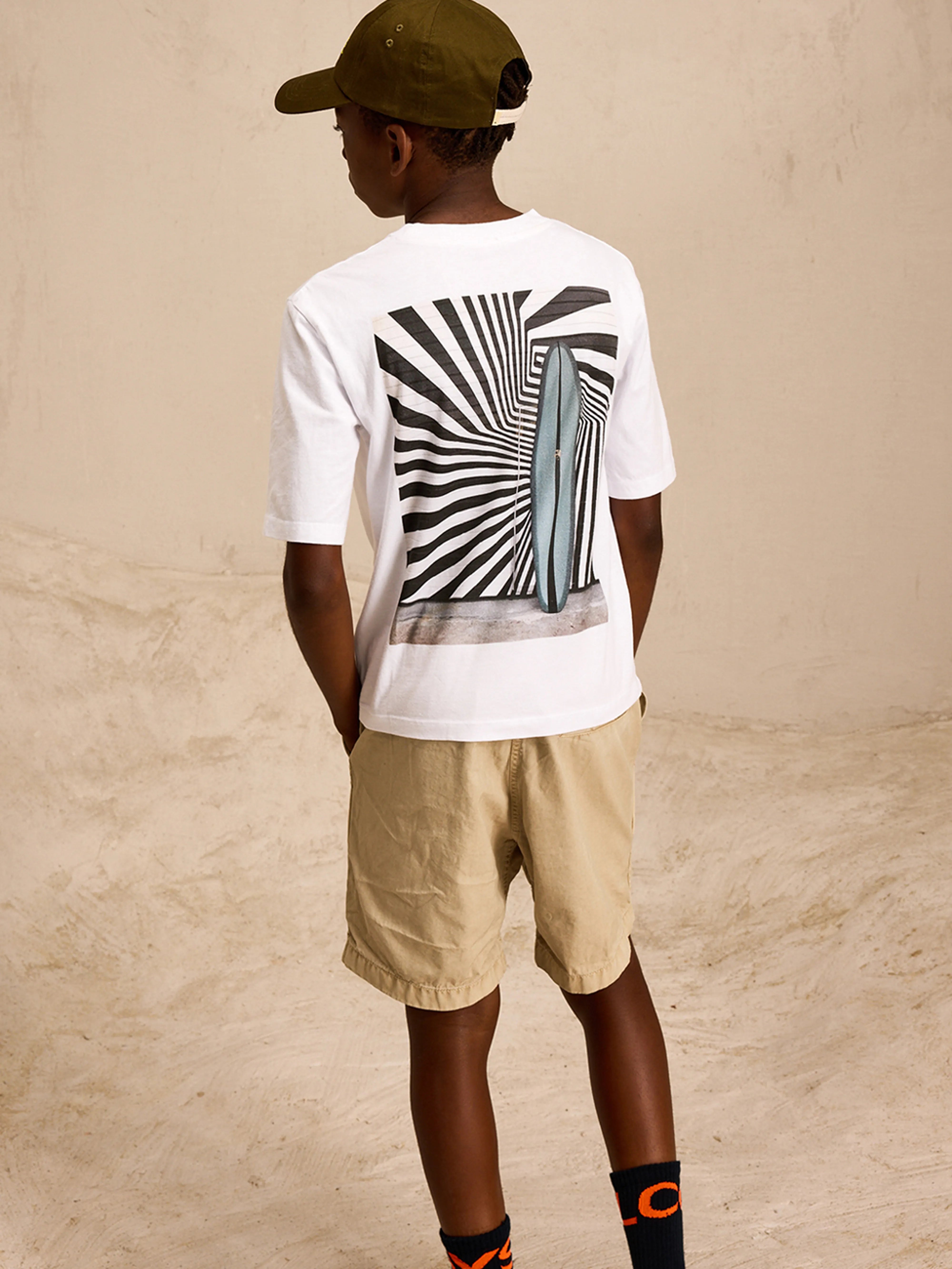 Milow T-shirt Met Korte Mouwen - Black / White Voor Jongens | Bellerose