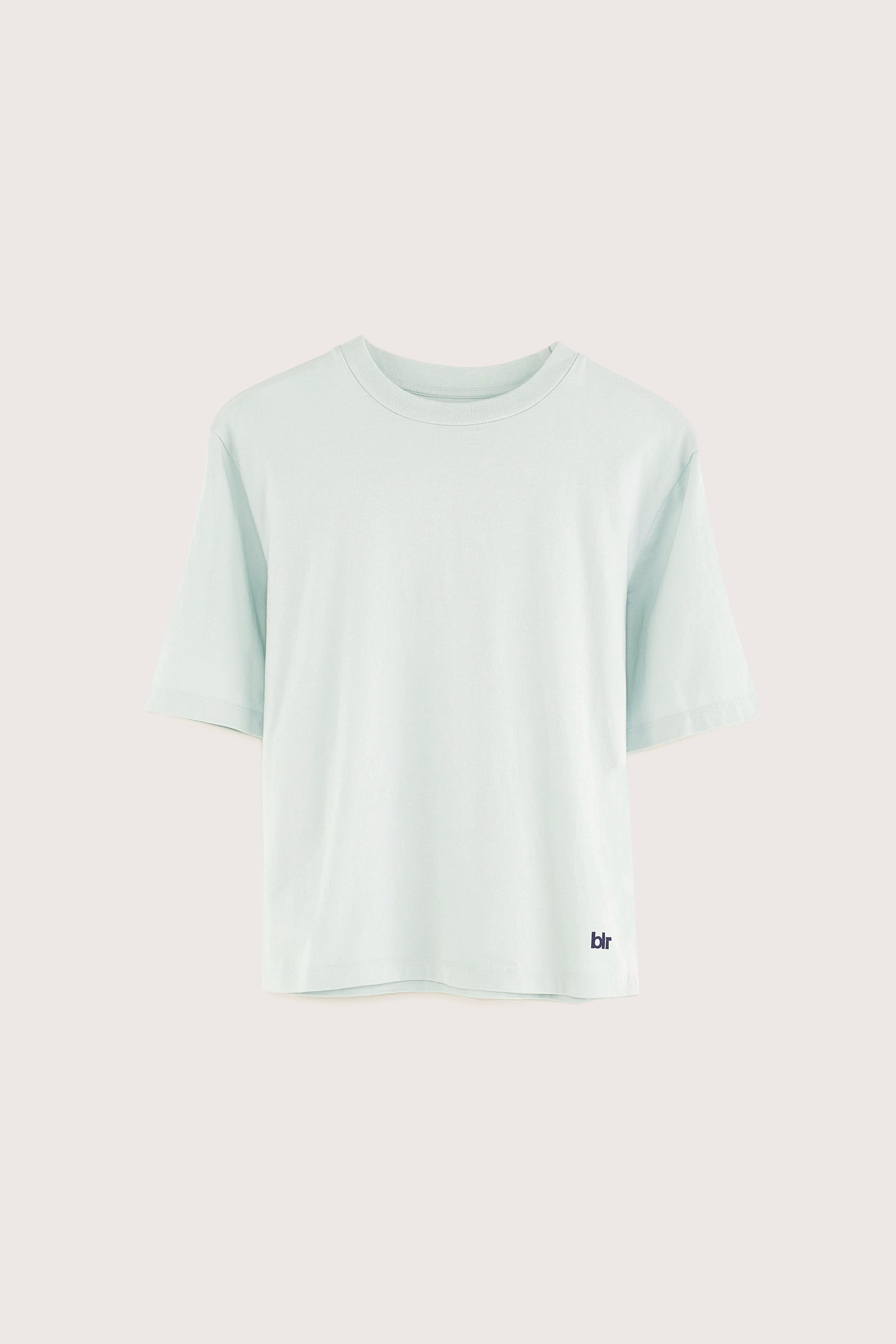 T-shirt À Manches Courtes Milow - Aqua / White Pour Garçon | Bellerose