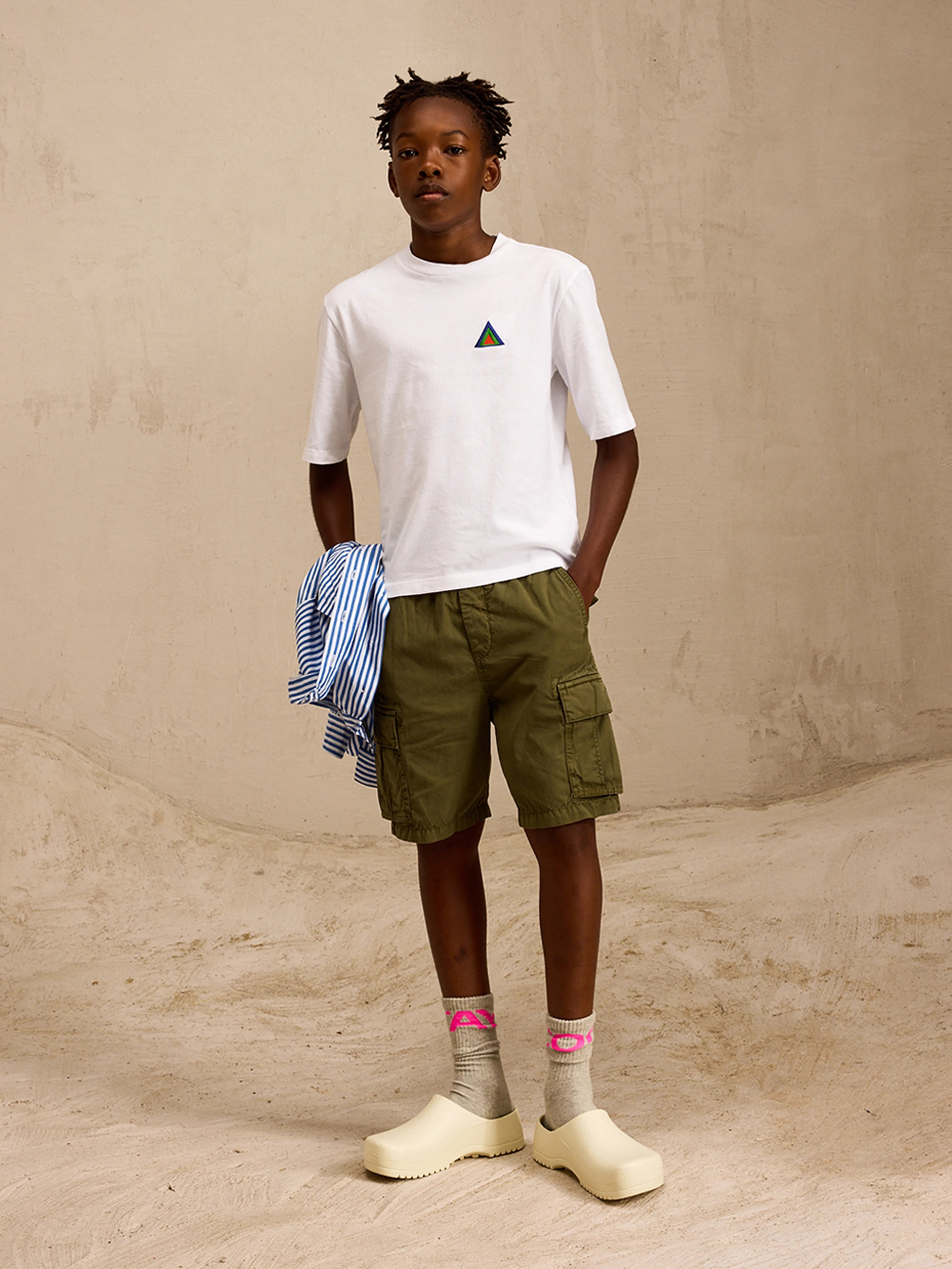 Milow Short-sleeve T-shirt - Touareg / White For Boys | Bellerose