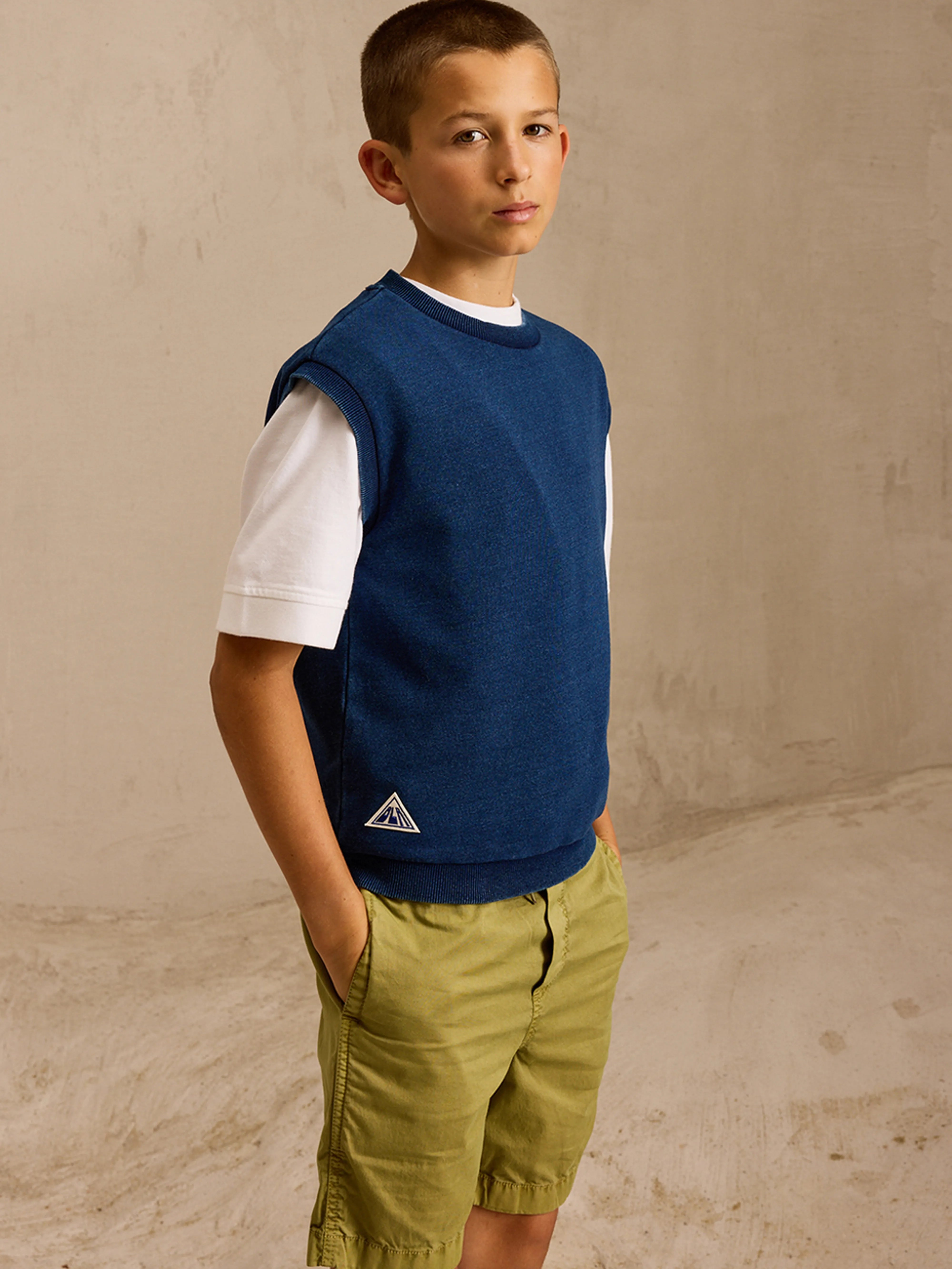 Fagatim Sleeveless Sweatshirt - Indigo For Boys | Bellerose