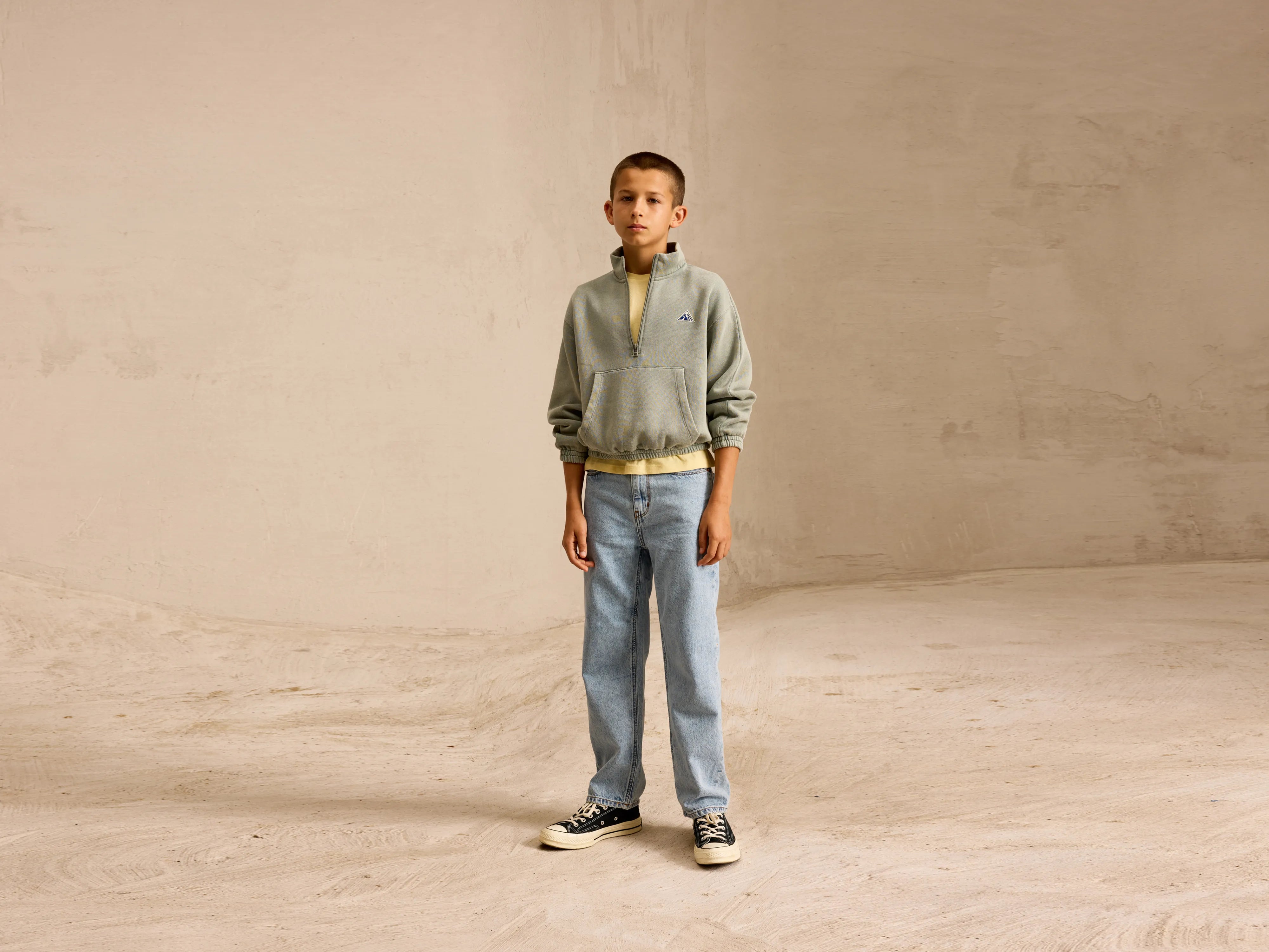Sweatshirt à col zippé Fabril (251 / B / LIMESTONE)