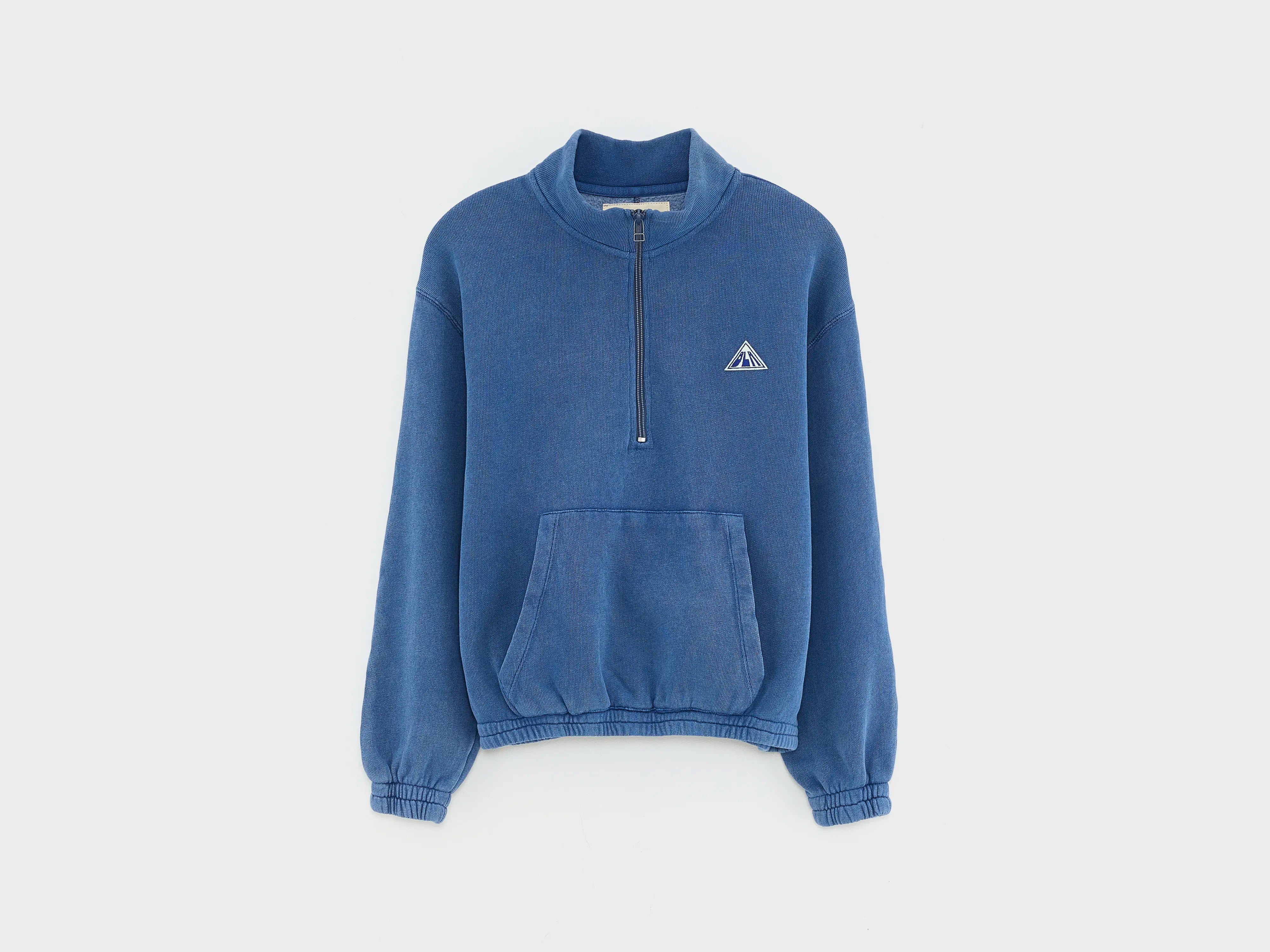 Fabril sweatshirt met halve rits (251 / B / RIVER)