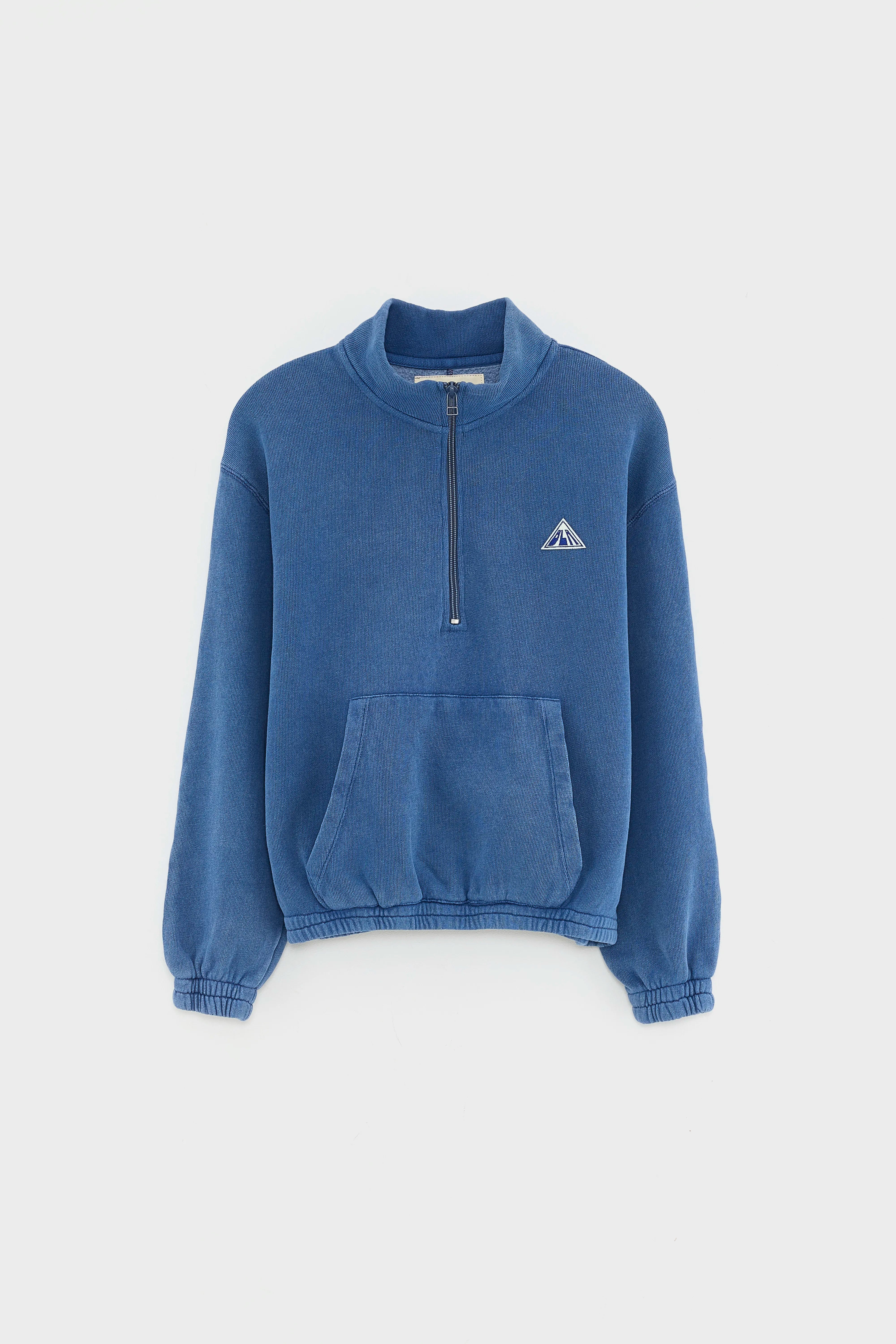 Fabril sweatshirt met halve rits (251 / B / RIVER)
