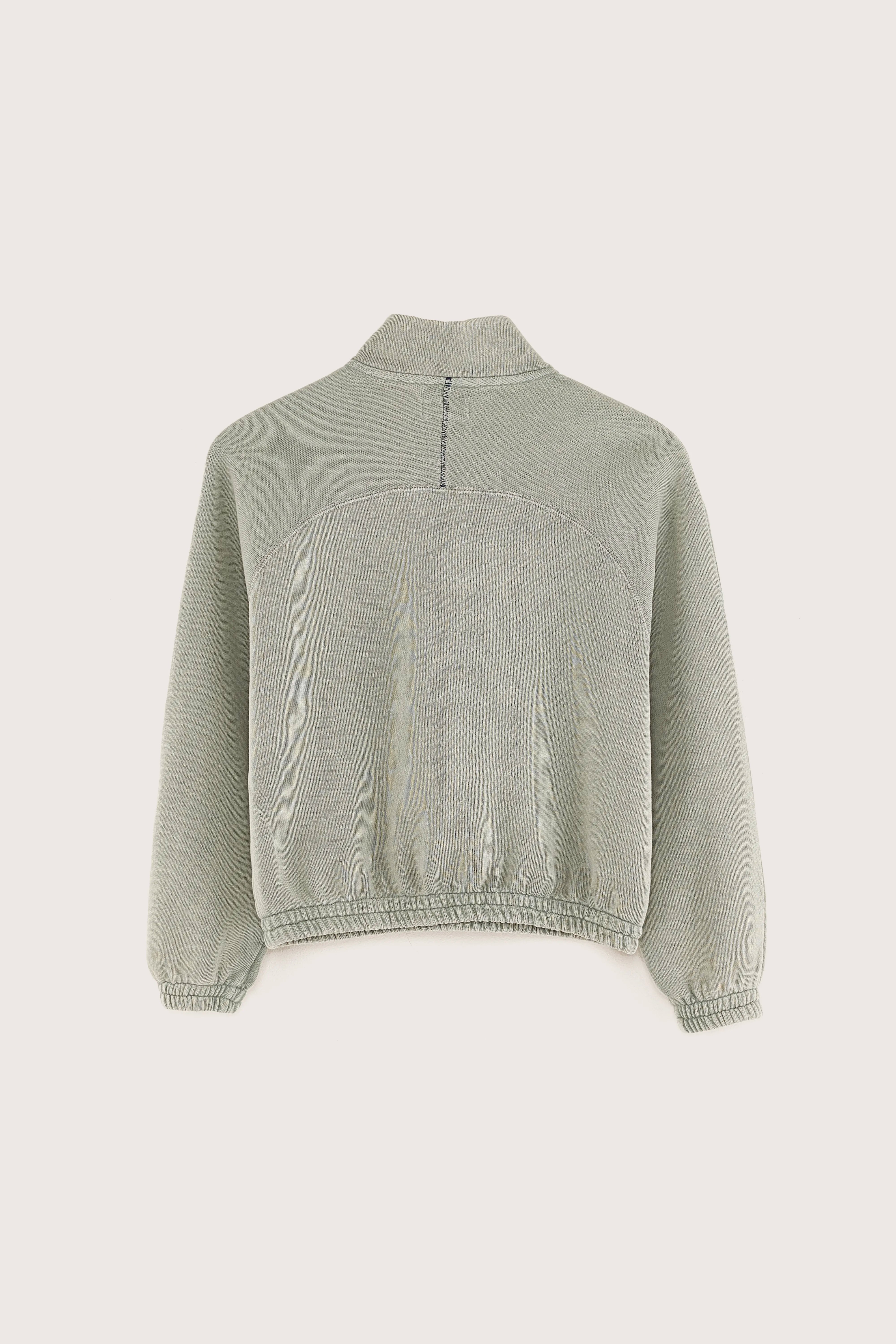 Sweatshirt À Col Zippé Fabril - Limestone Pour Garçon | Bellerose