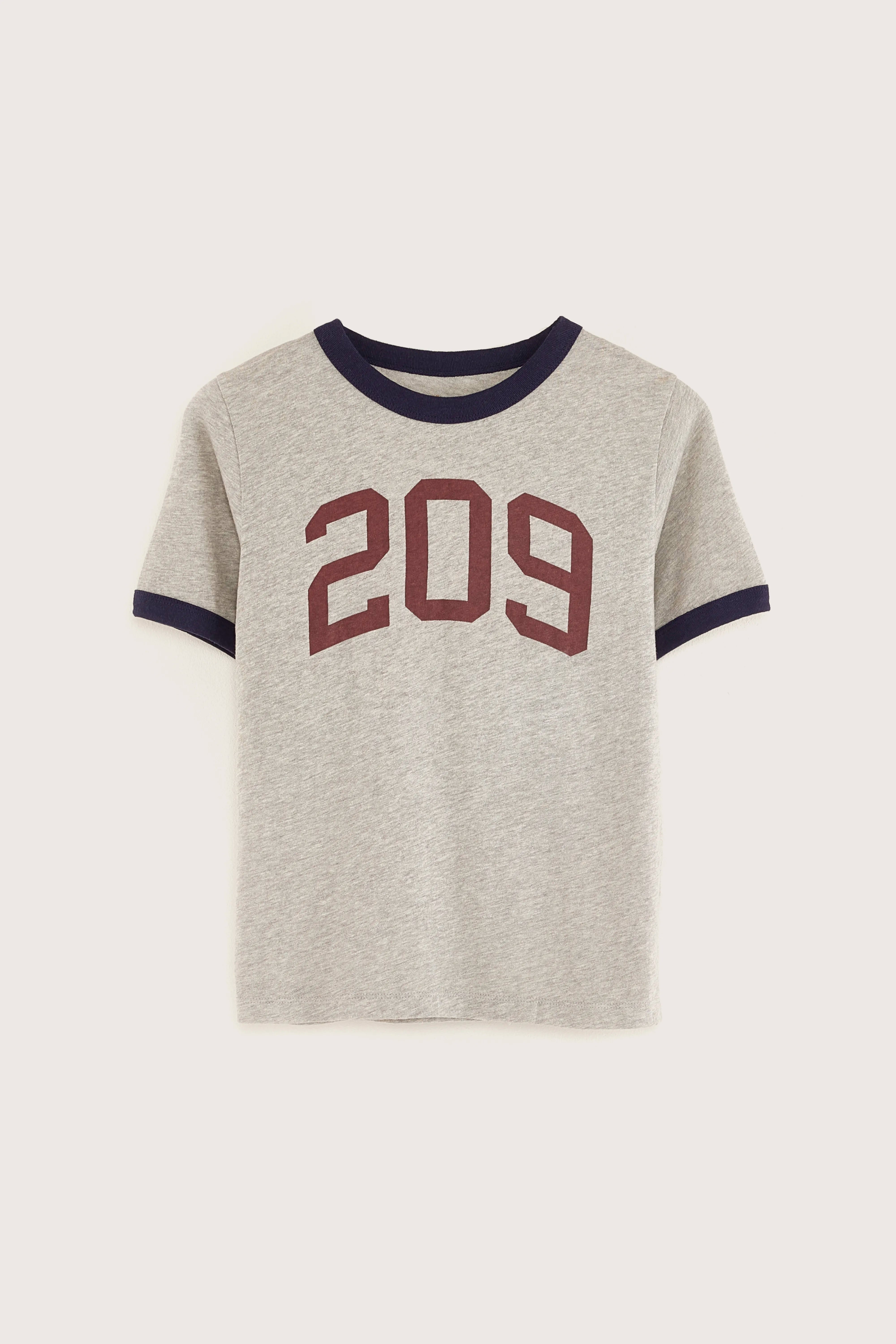 Cini Short-sleeve T-shirt - Grenat / H. grey For Boys | Bellerose