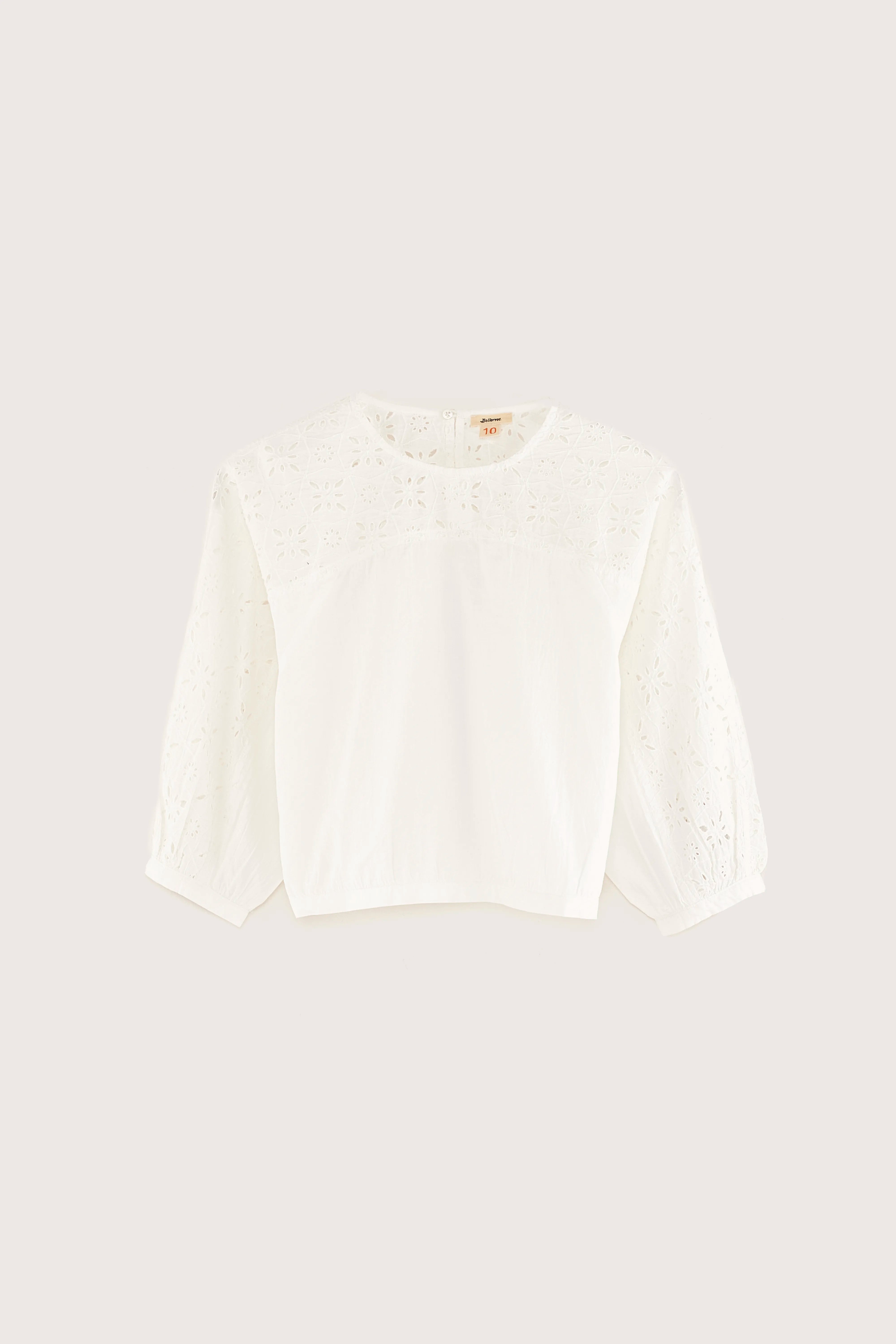 Hagar Klassieke Blouse - Off white Voor Meisjes | Bellerose