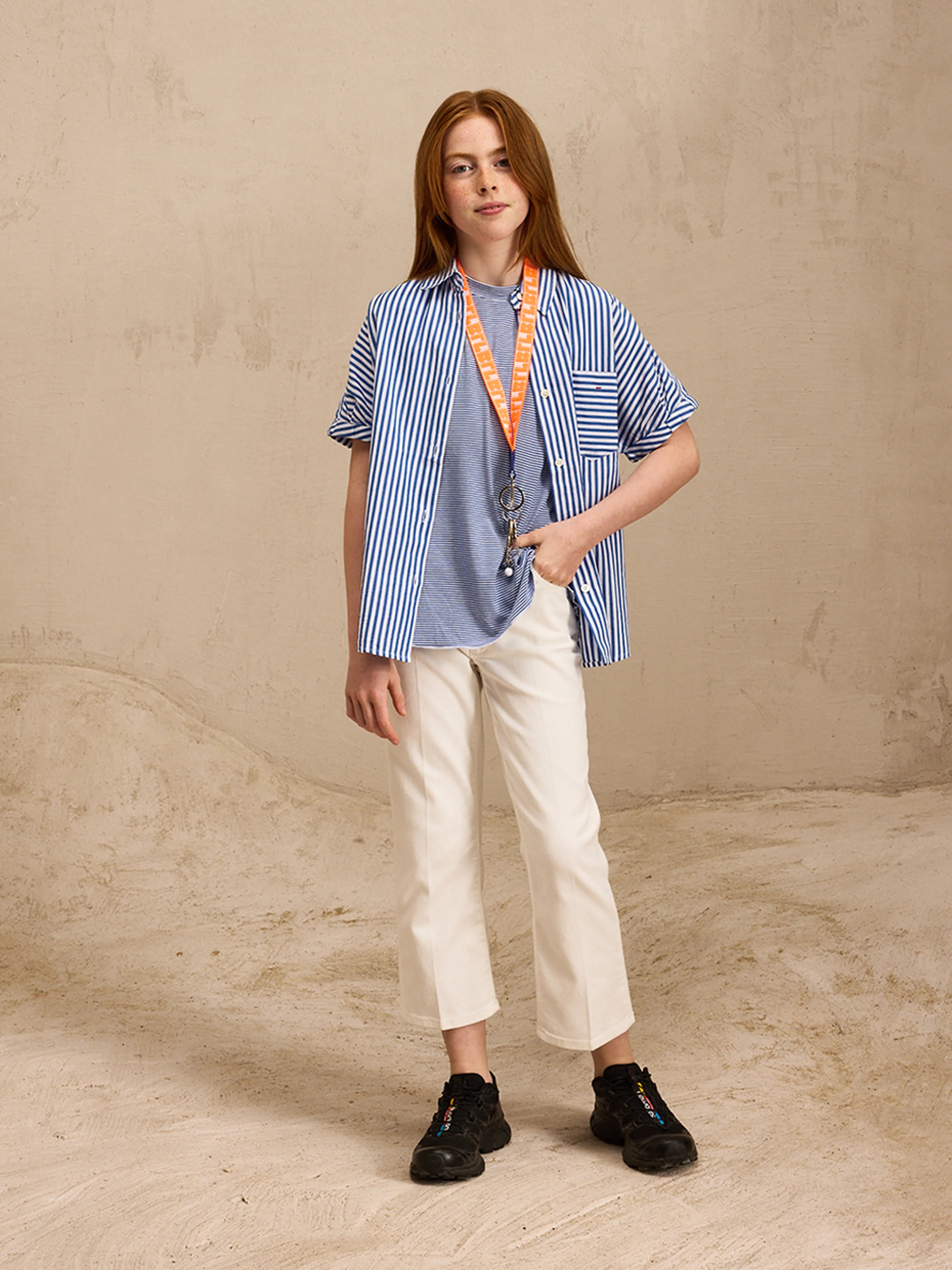 Homez Short-sleeve Shirt - Touareg / Vintage white For Girls | Bellerose