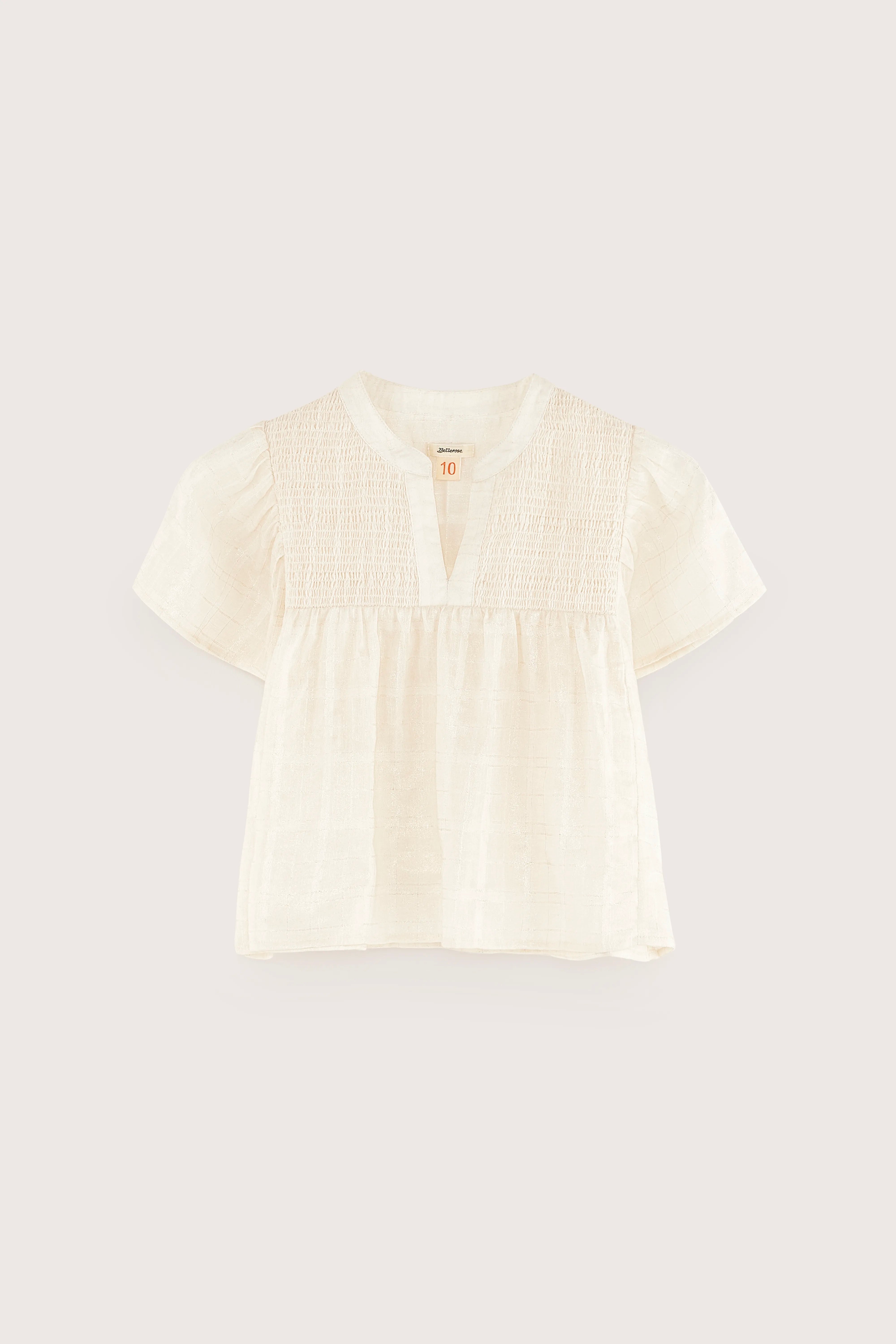 Hanoii Cropped Blouse - Gold For Girls | Bellerose