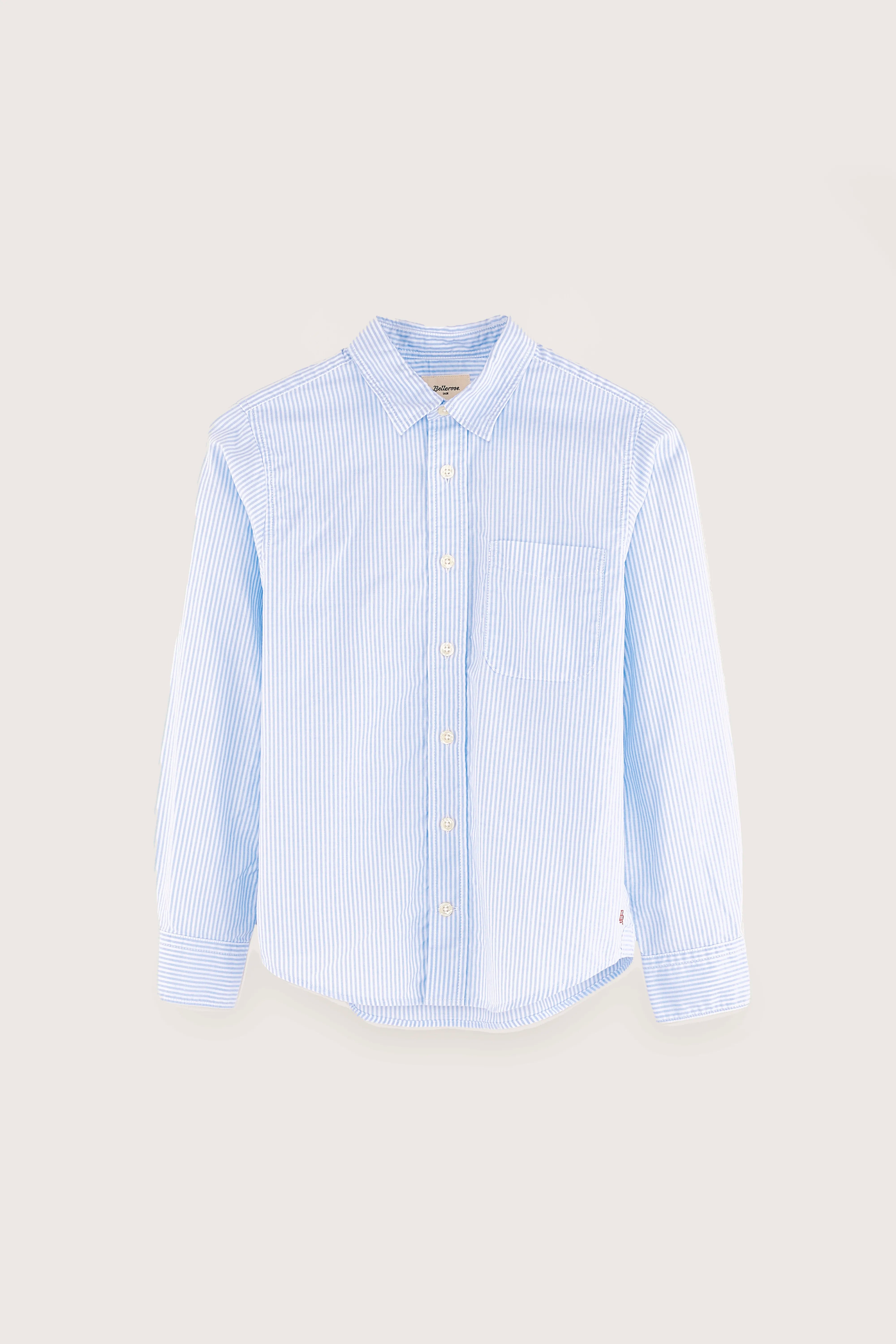 Chemise En Popeline Ganix - Cornflower / White Pour Garçon | Bellerose