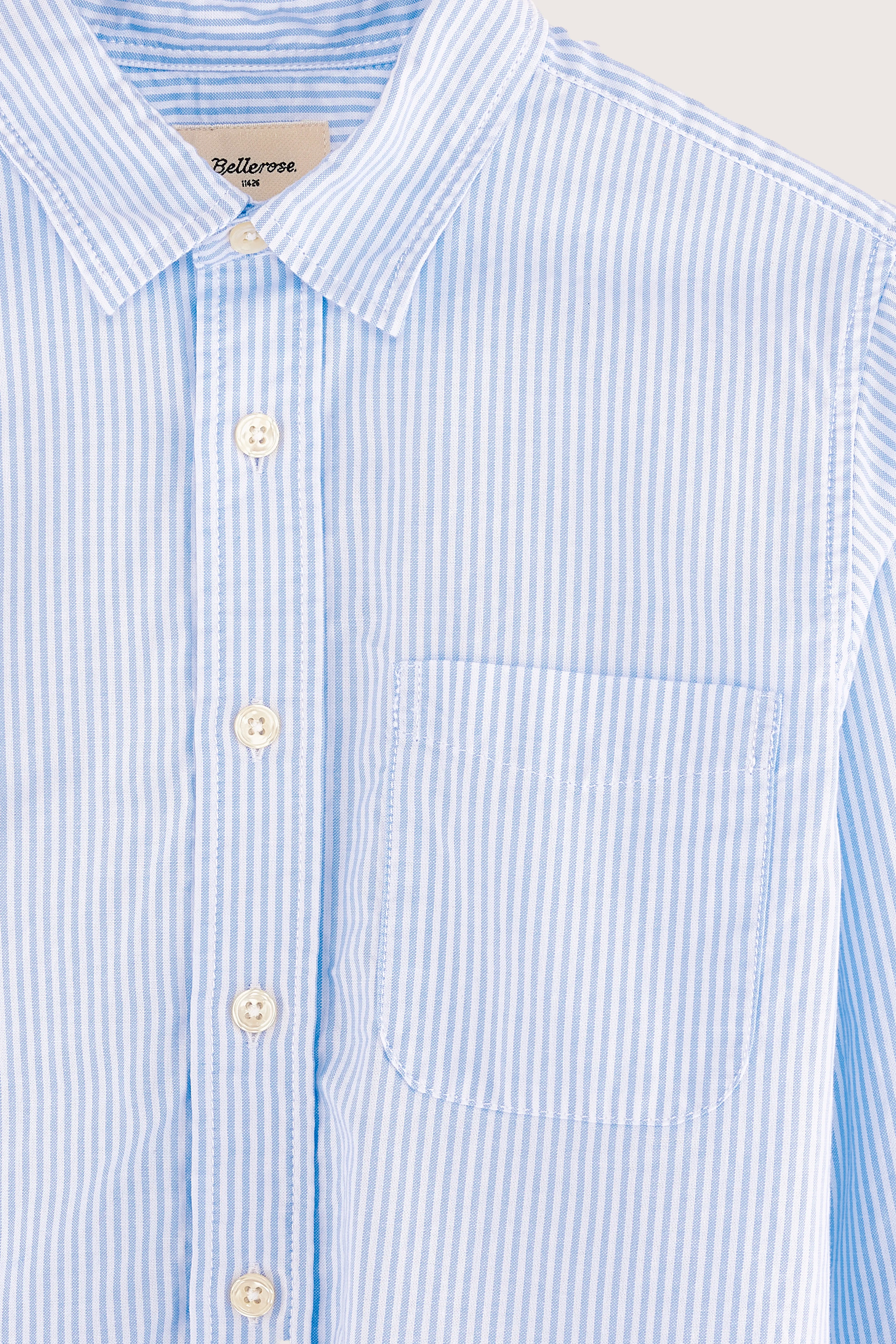 Ganix Poplin Shirt - Cornflower / White For Boys | Bellerose