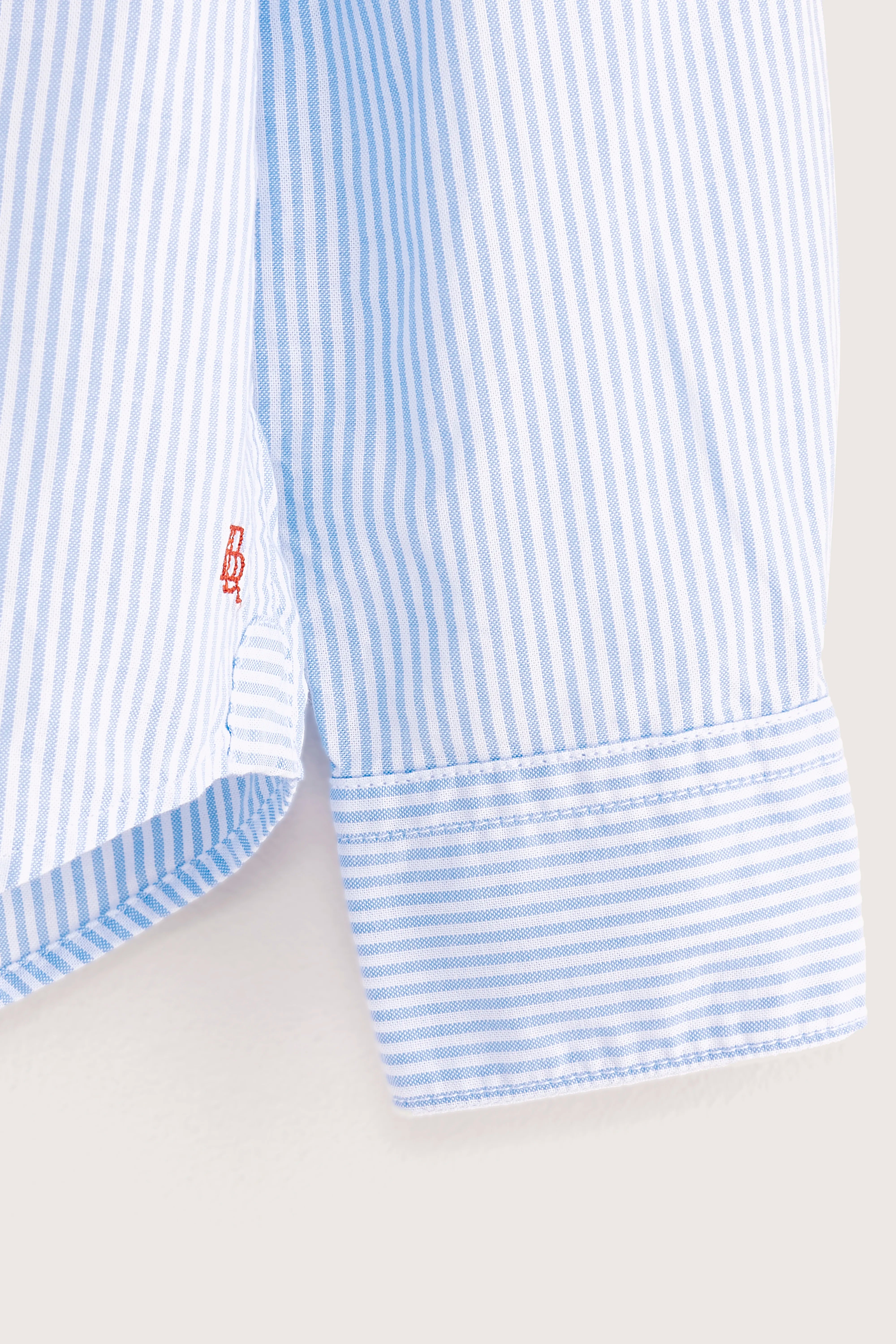 Chemise En Popeline Ganix - Cornflower / White Pour Garçon | Bellerose