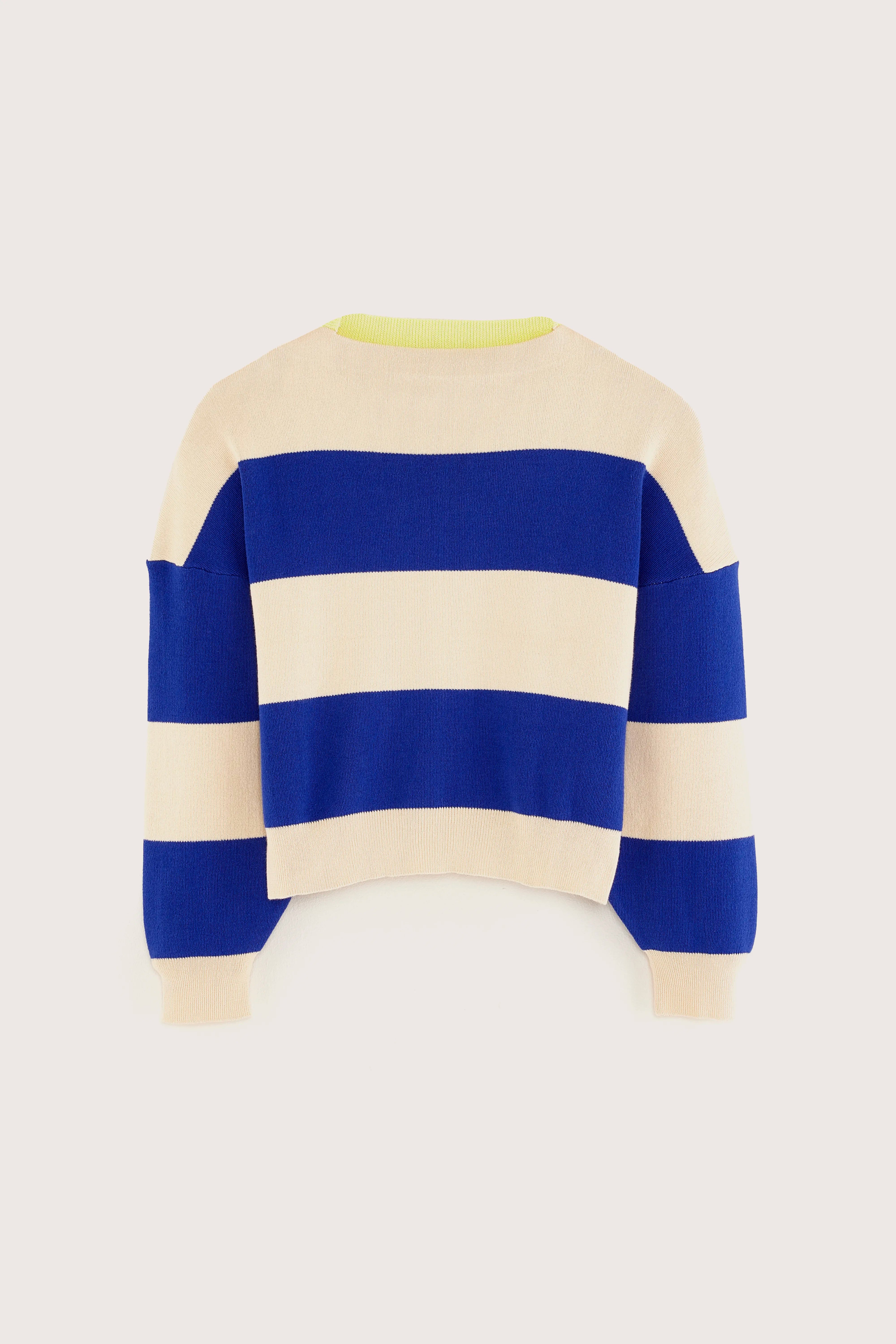 Angilo Crewneck Sweater - Fluo / Lazuli / Macadamia For Girls | Bellerose