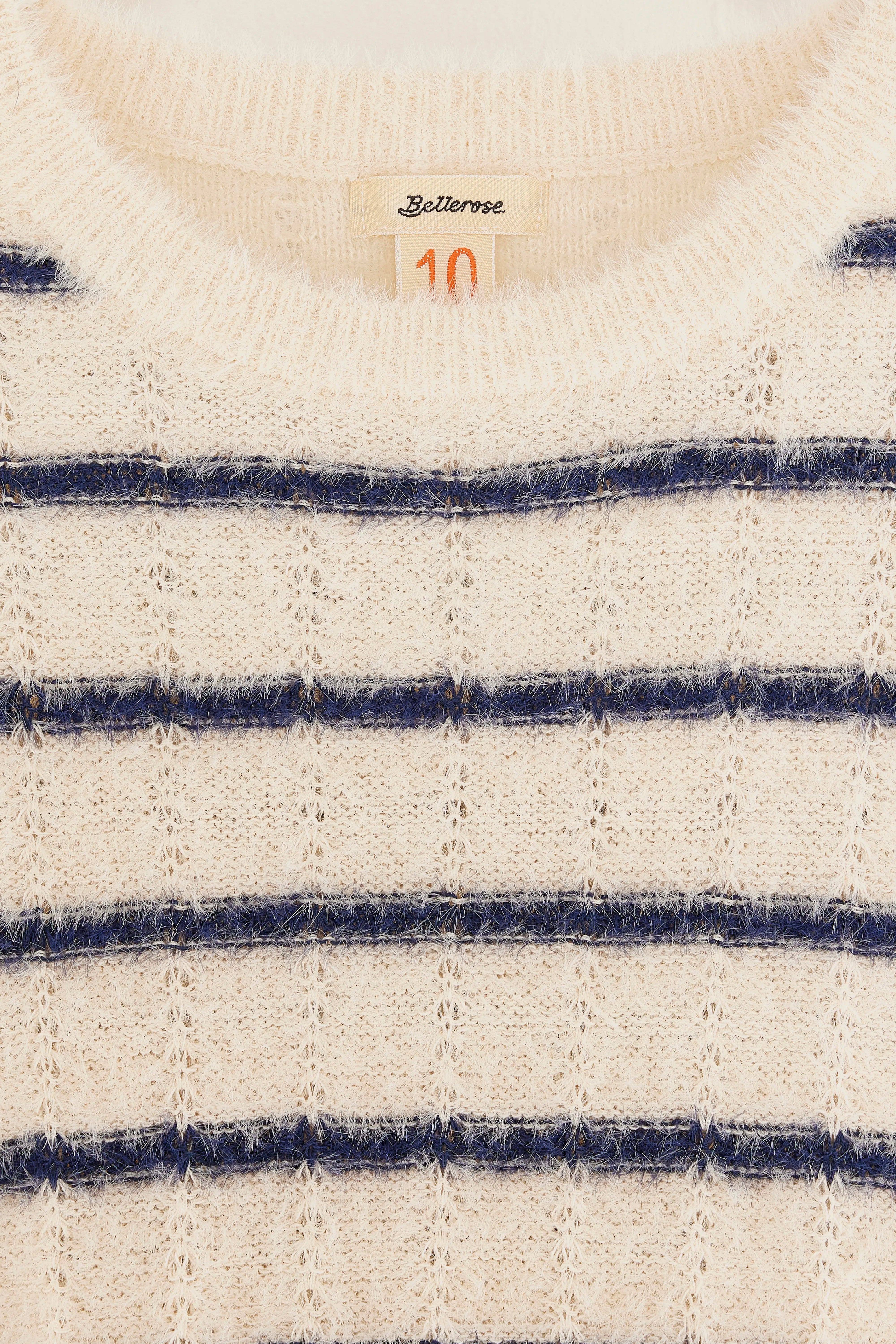 Gollo Sleeveless Sweater - Ecru / Estate / Worker For Girls | Bellerose