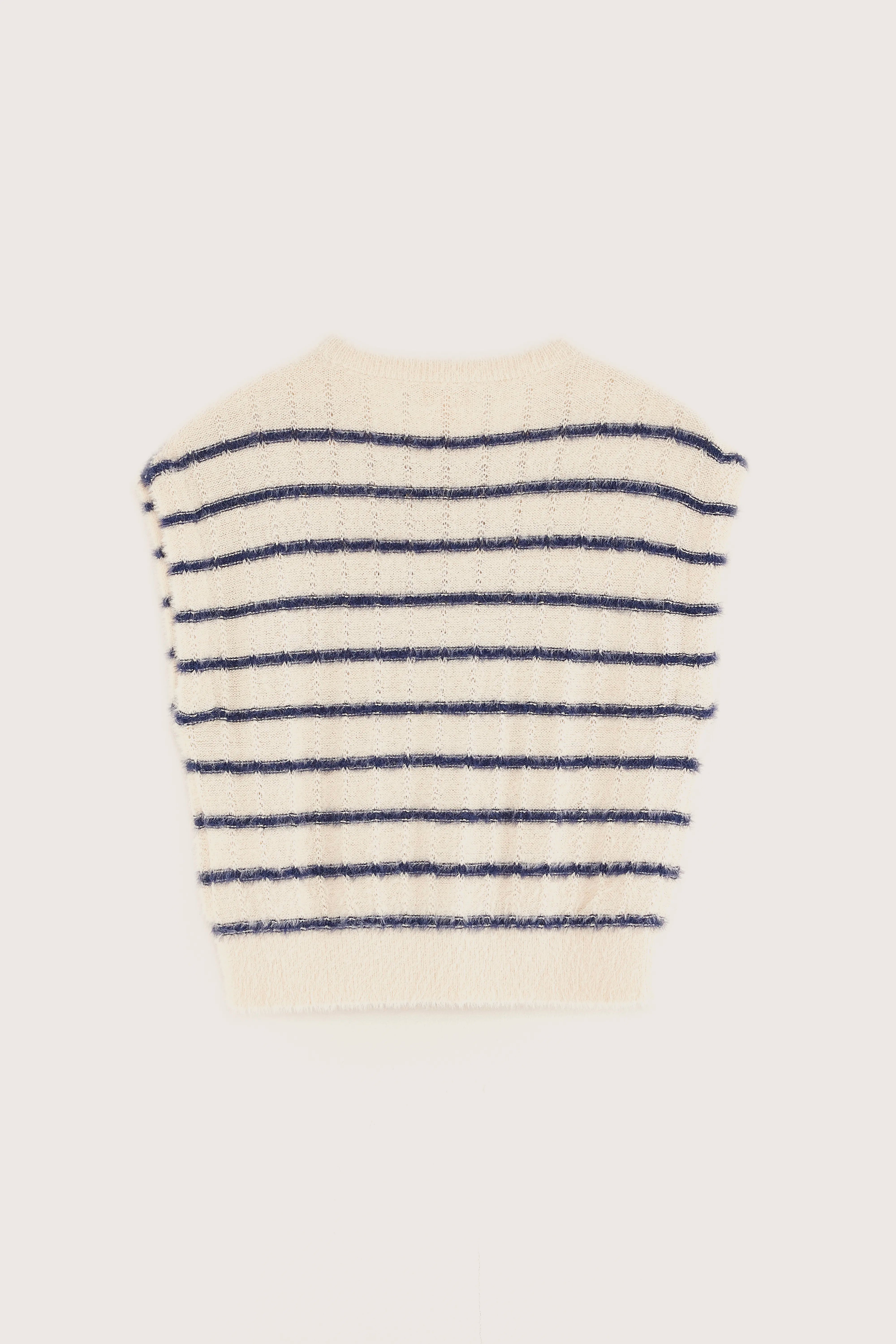 Gollo Sleeveless Sweater - Ecru / Estate / Worker For Girls | Bellerose