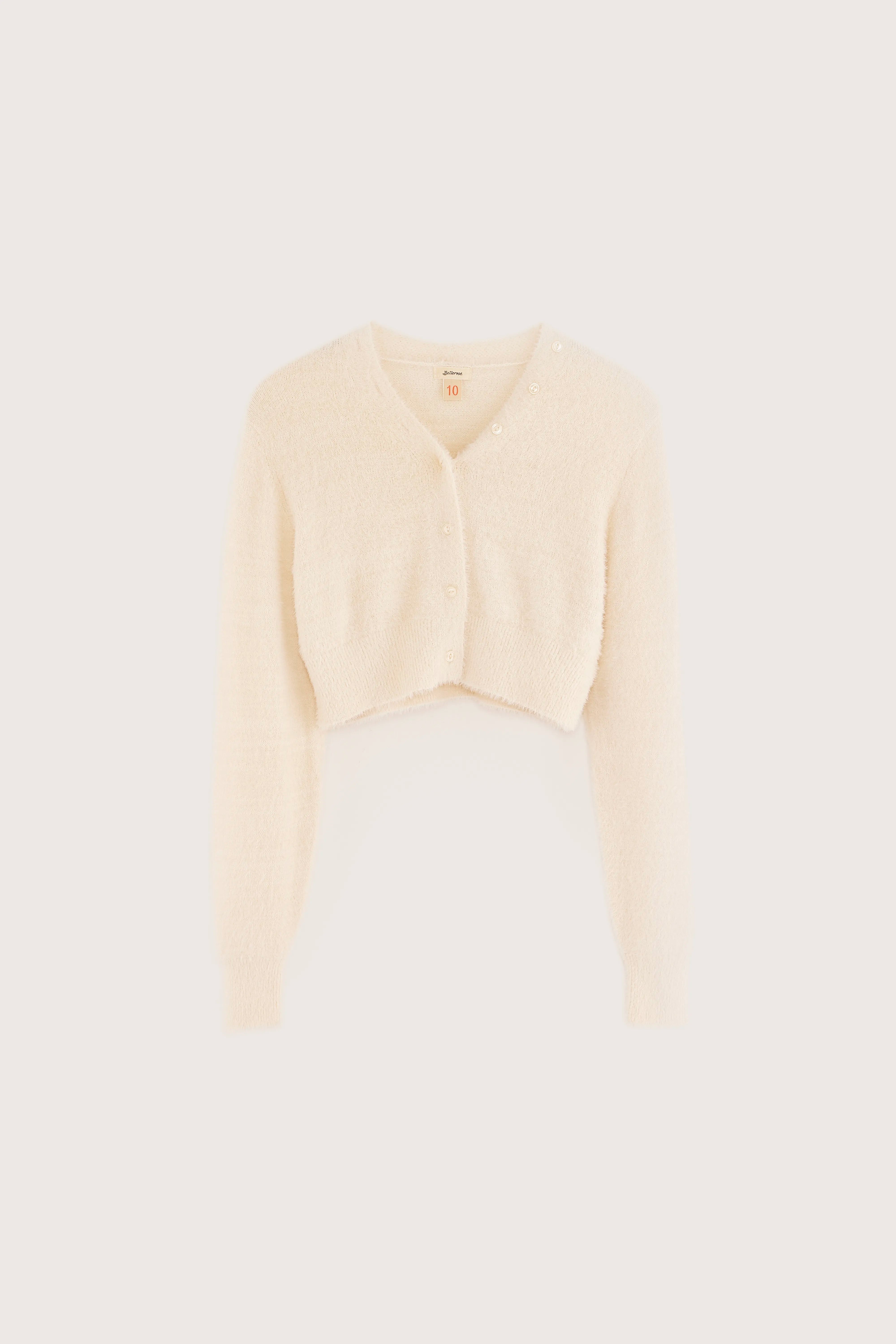 Gollan Cropped Cardigan - Ecru Voor Meisjes | Bellerose