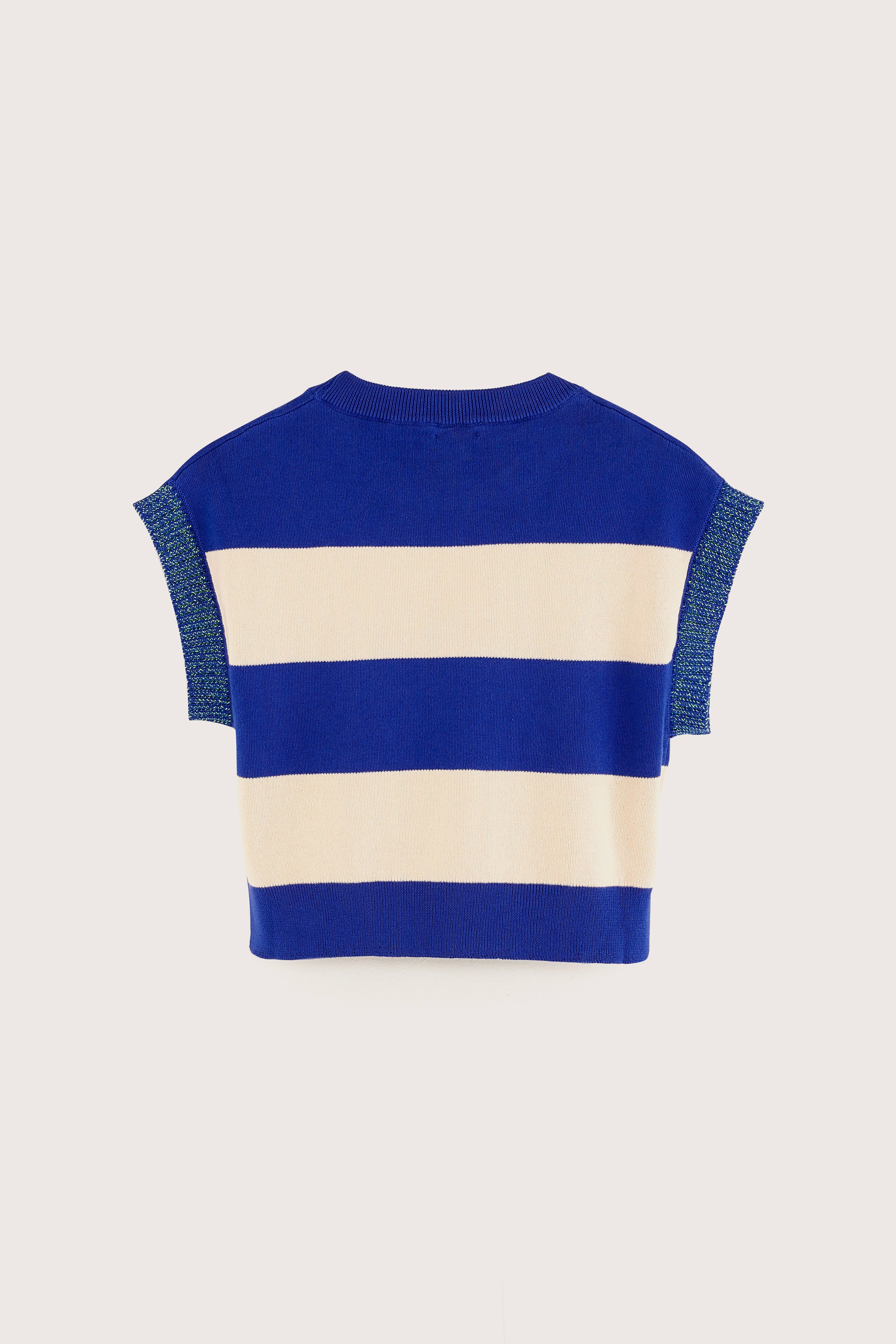 Angis Sleeveless Sweater - Fluo / Lazuli / Macadamia For Girls | Bellerose